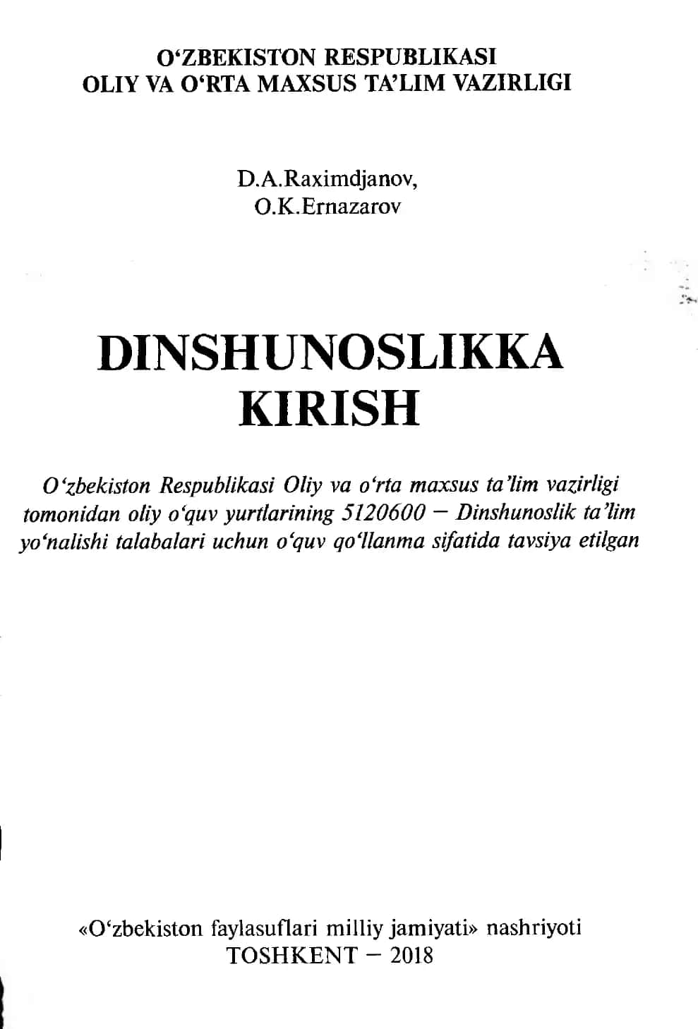 Dinshunoslikka kirish 2