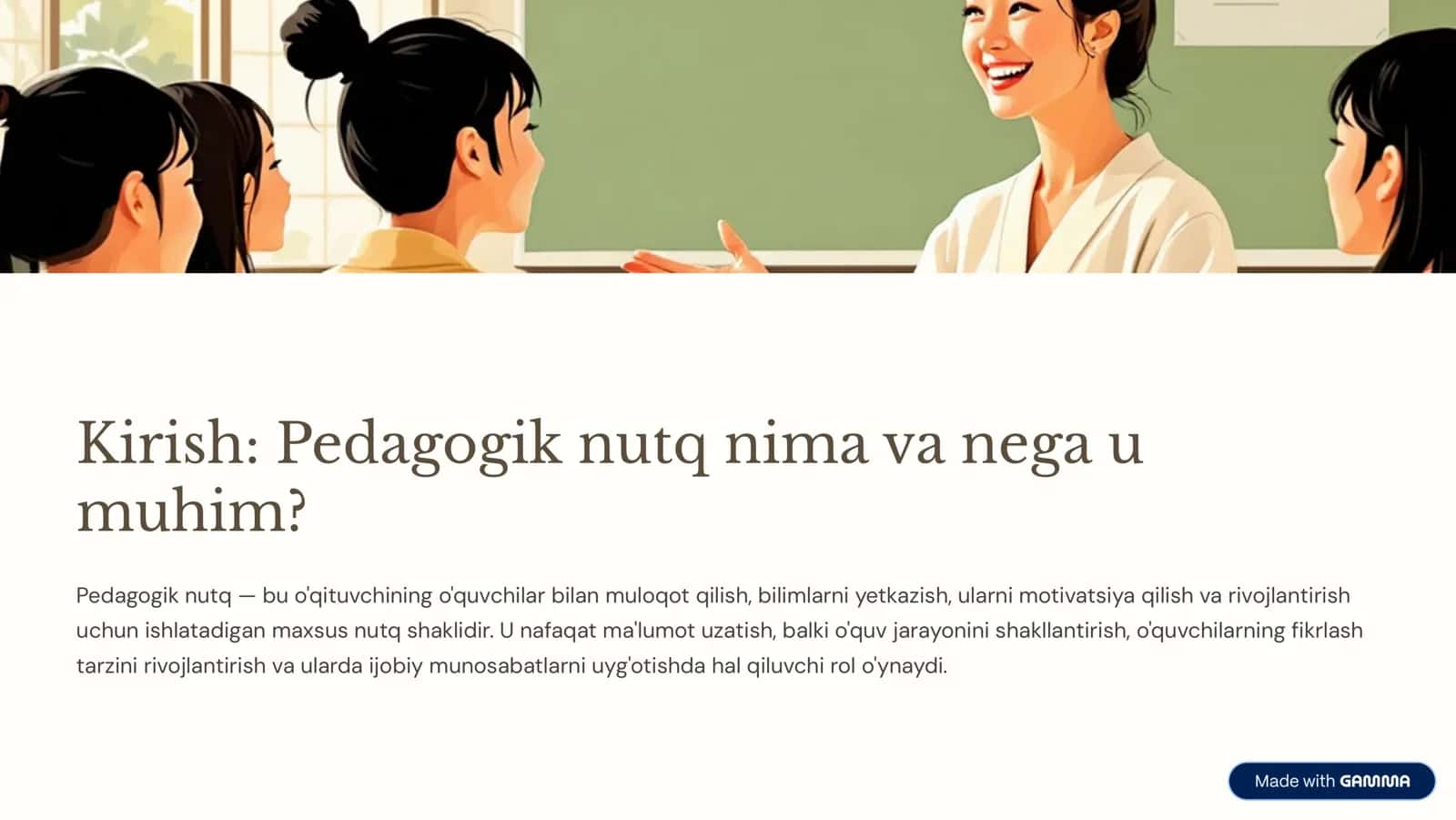 Pedagogik nutqning turlari va uning ahamiyati 2