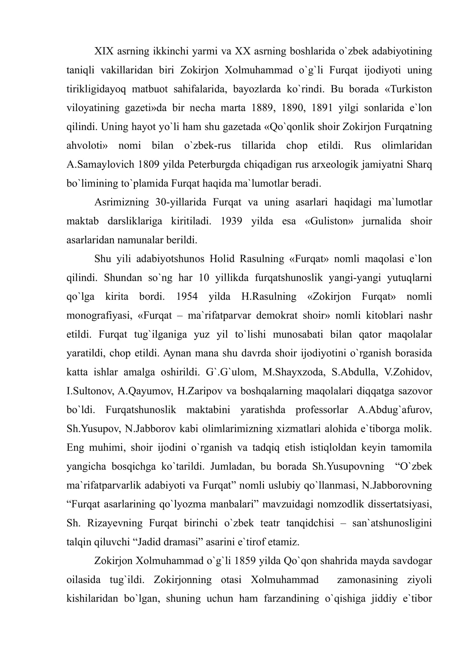 Furqat ijodiy merosi 2