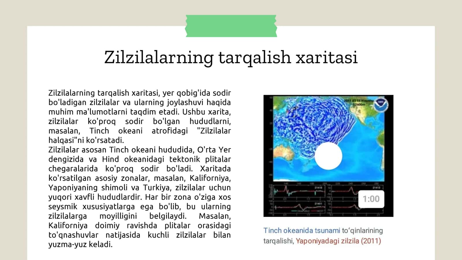 Zilzilalarning geografik taqsimlanishi 2