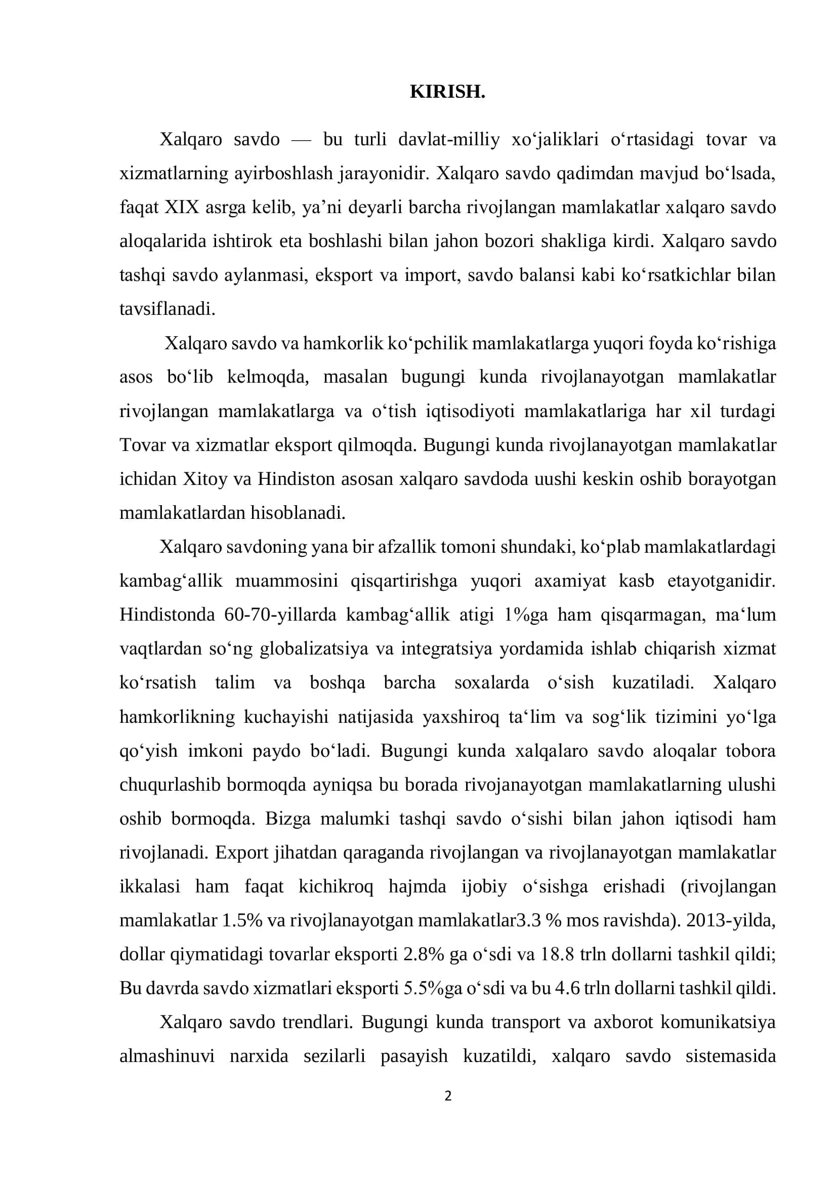 XALQARO SAVDO NAZARIYALARI 2