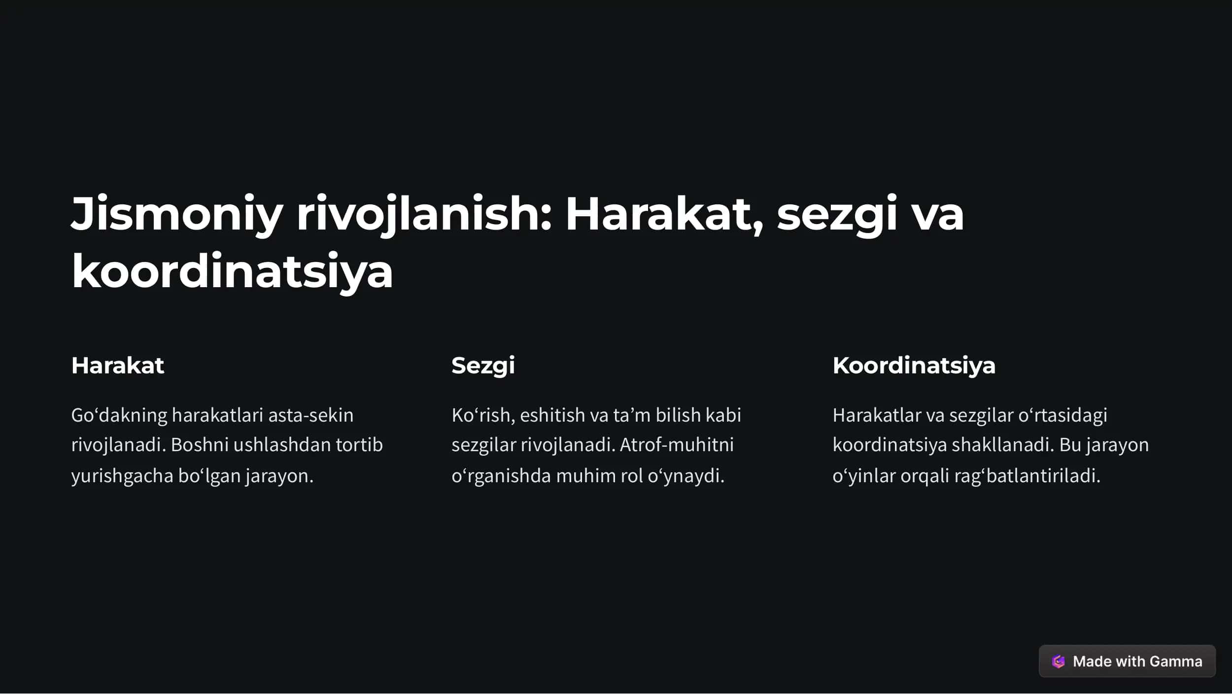Go‘dak rivojlanishi: Bosqichlar va muhim jihatlar 2