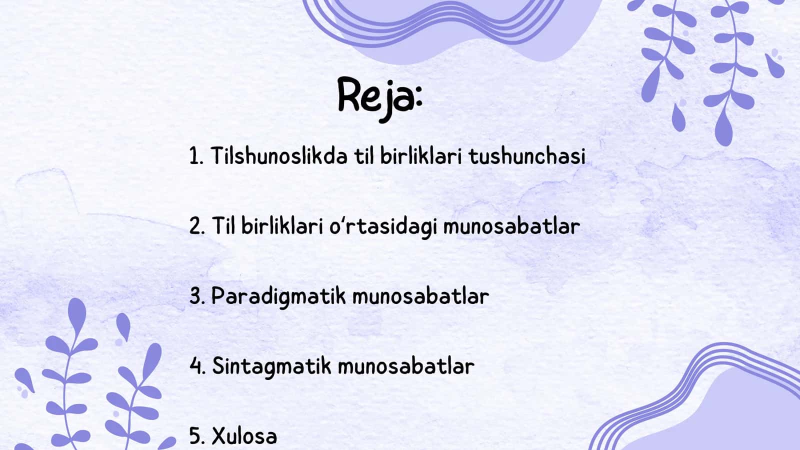TIL BIRLIKARI OʻRTASIDAGI MUNOSABATLAR 2