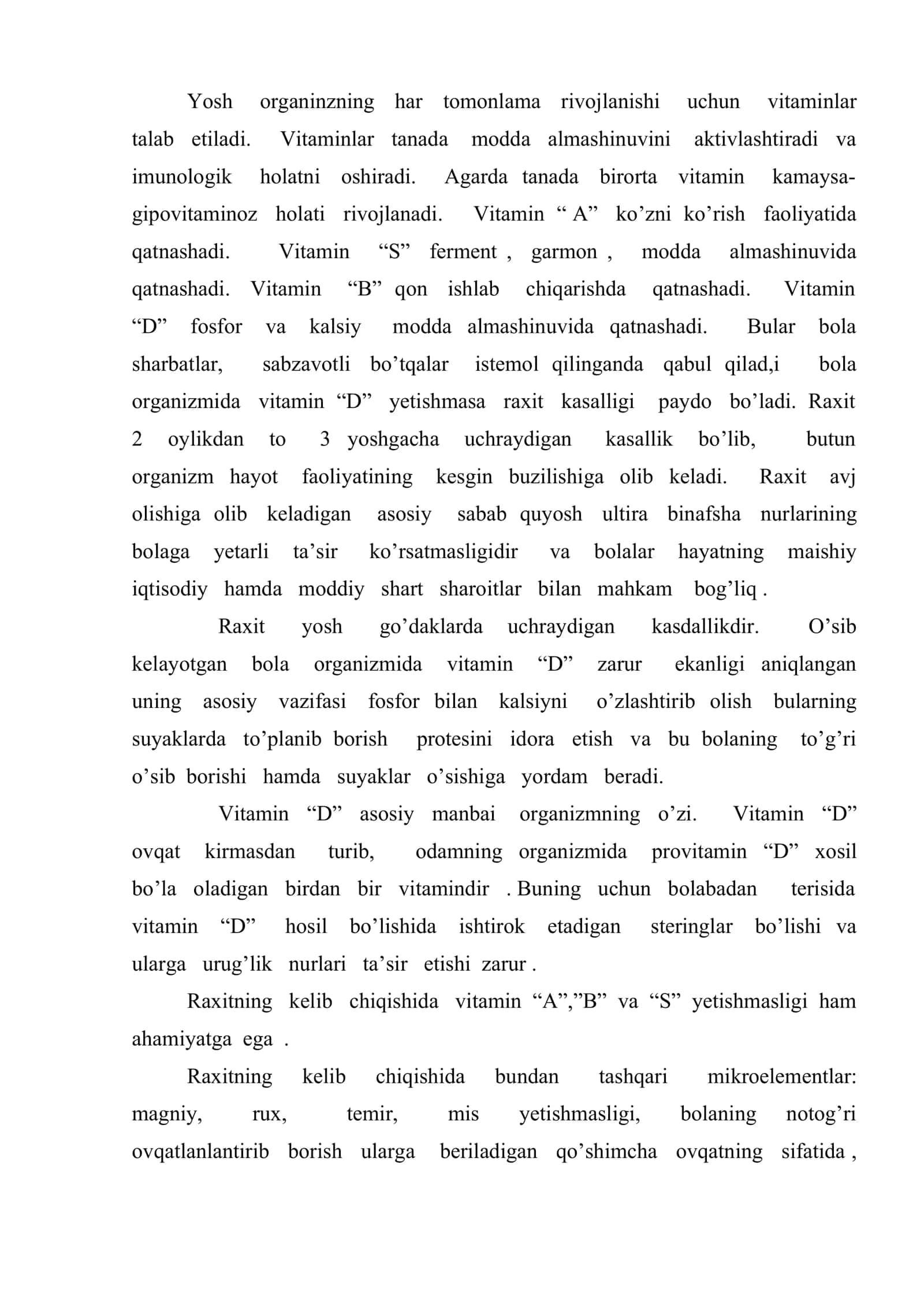 Raxit va spazmofiliya kasalligi 2