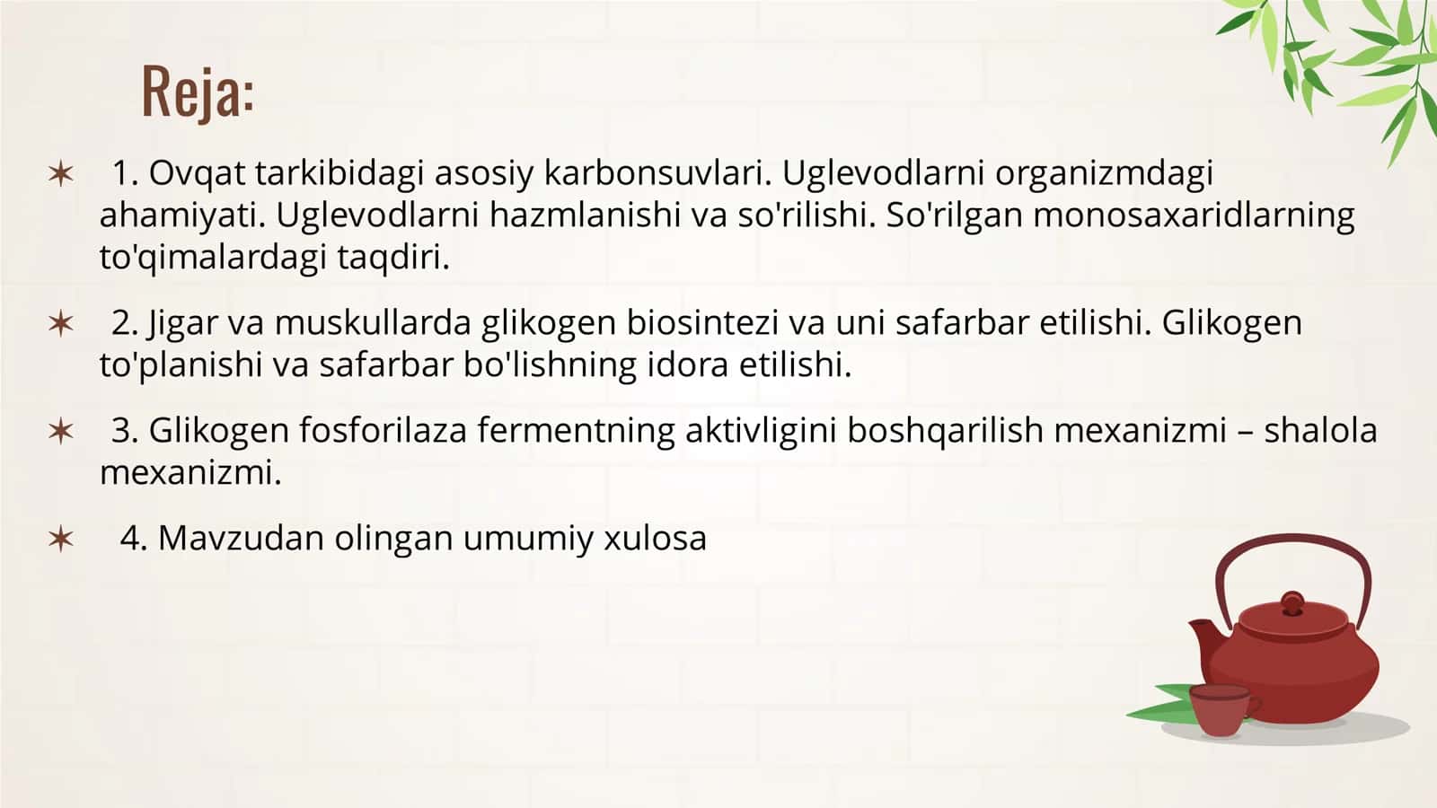Karbonsuvlar almashinuvi 2