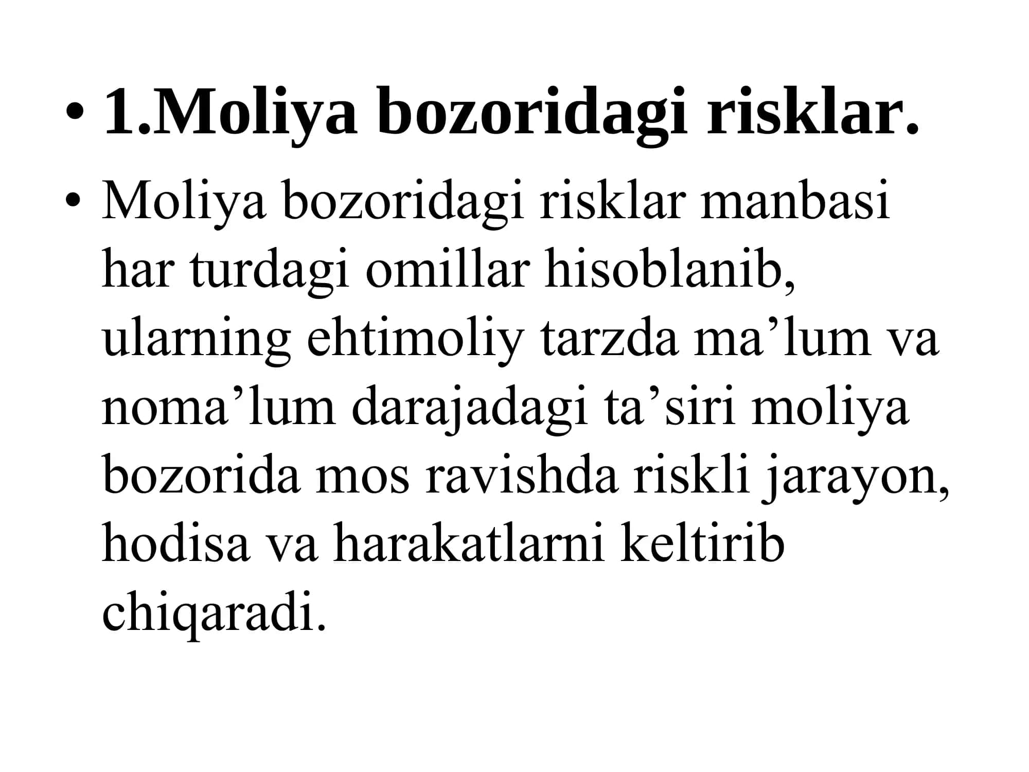 Moliyaviy risklarni baholash metodlari 2