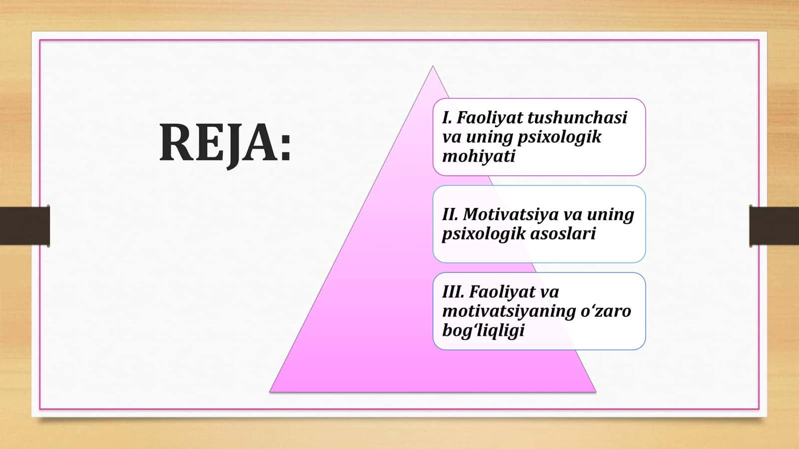 FAOLIYAT VA MOTIVATSIYA 2