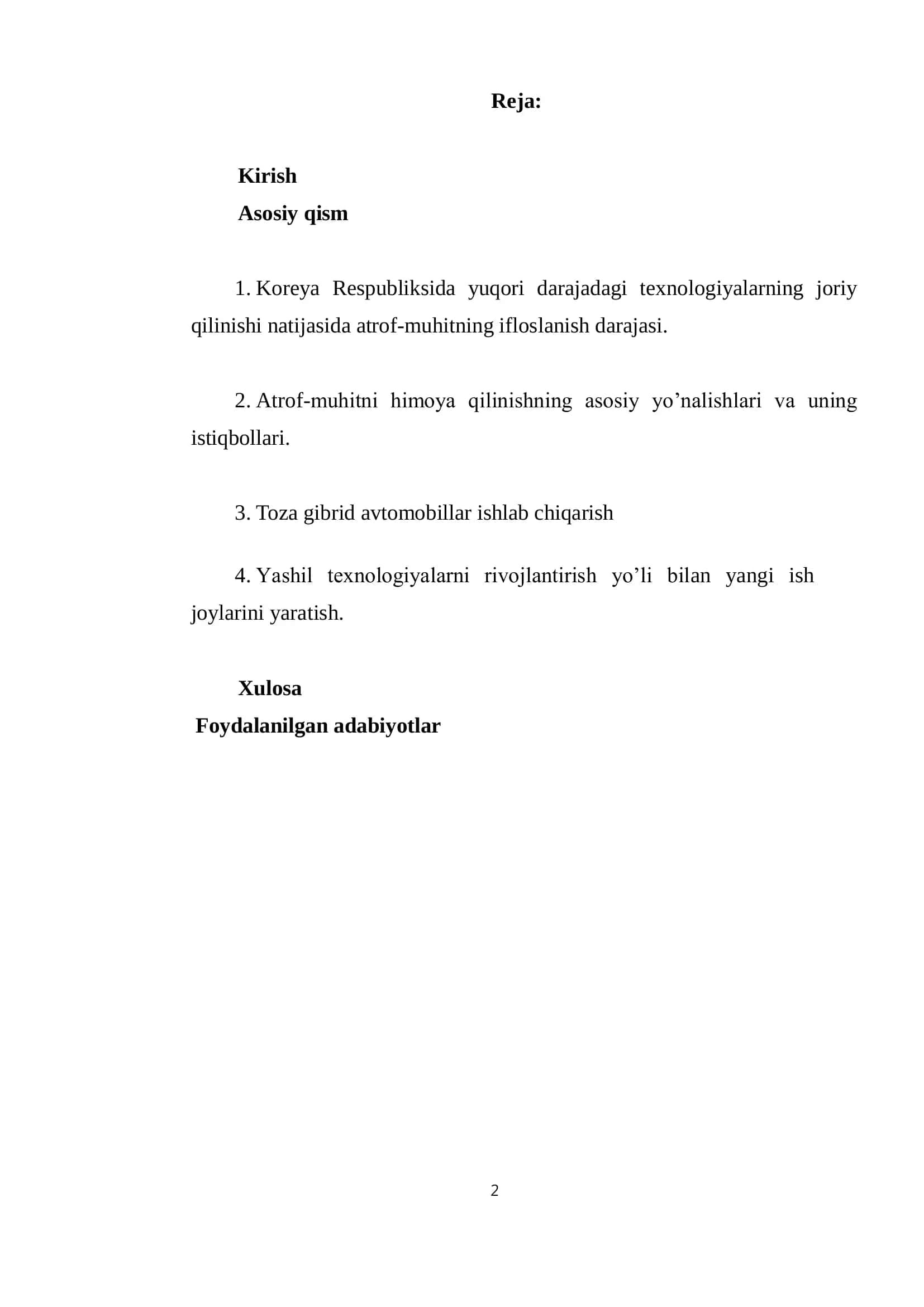 Koreya Respublikasida Ekologik Muammolar va Ularni Bartaraf Etishning Iqtisodiy Yo'llari 2