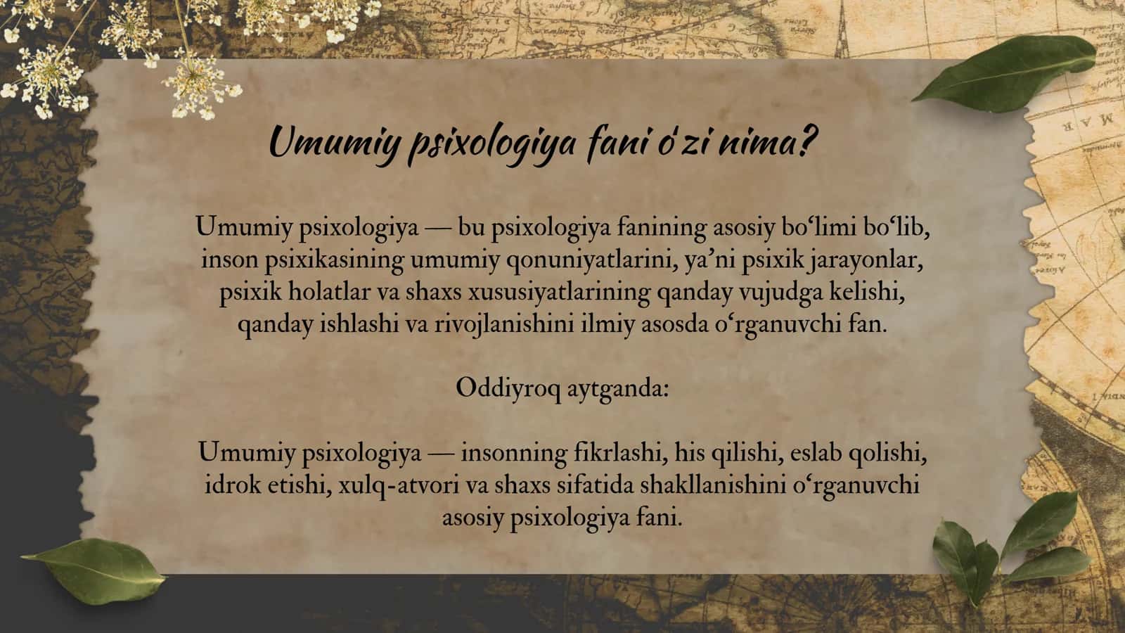 Umumiy psixologiya 2