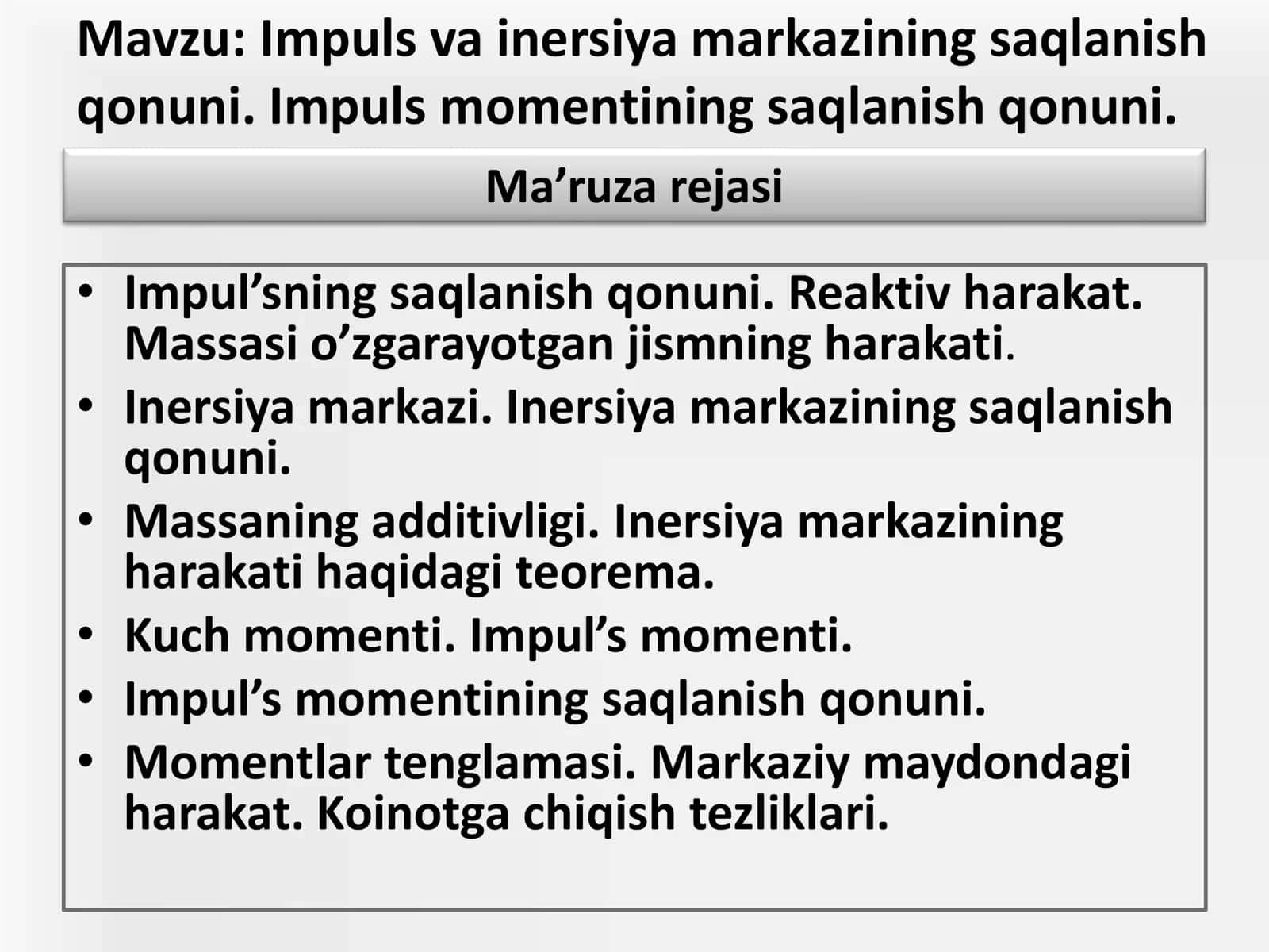 Fizika I 2