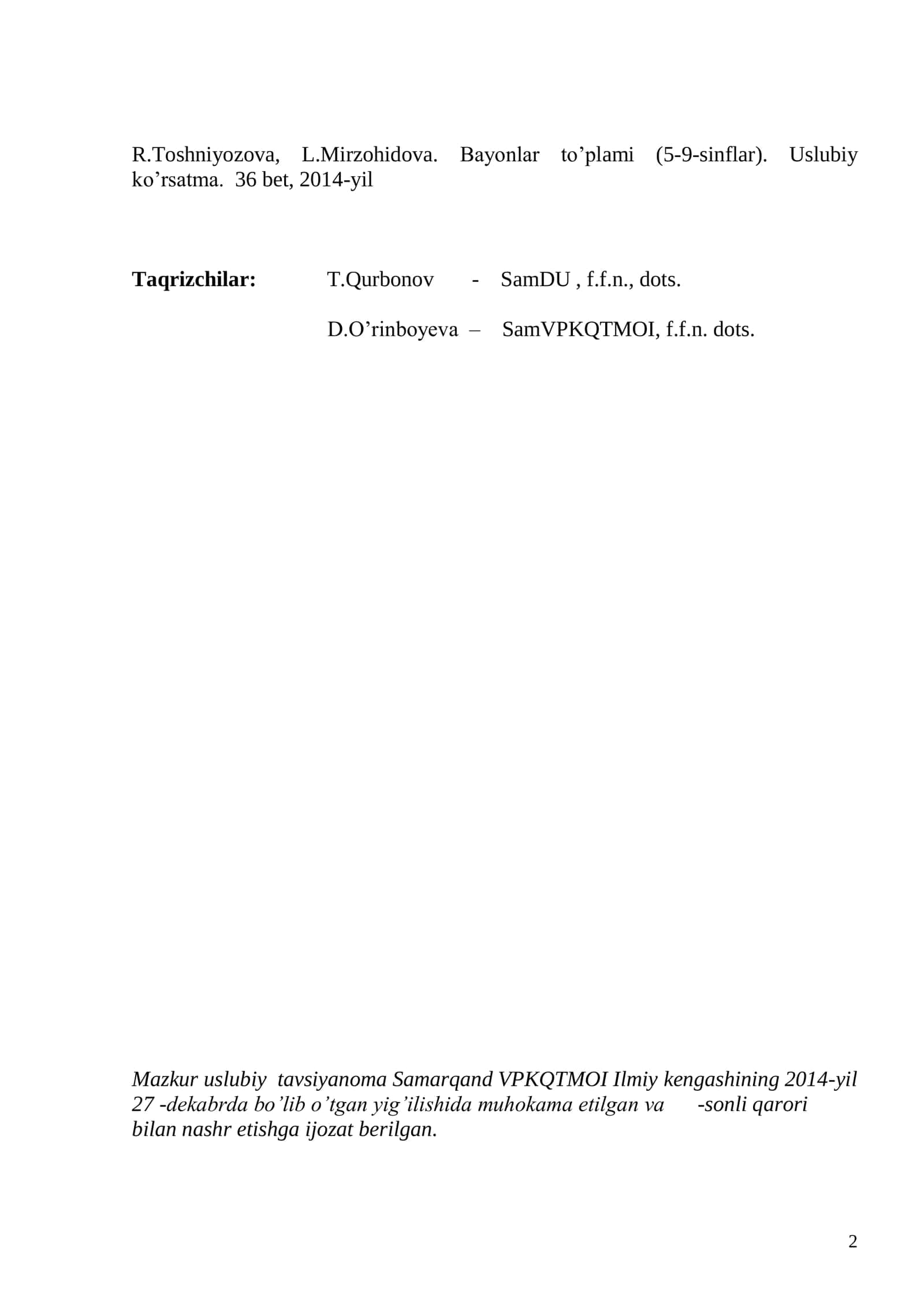 Bayonlar to’plami (5-9-sinflar) 2
