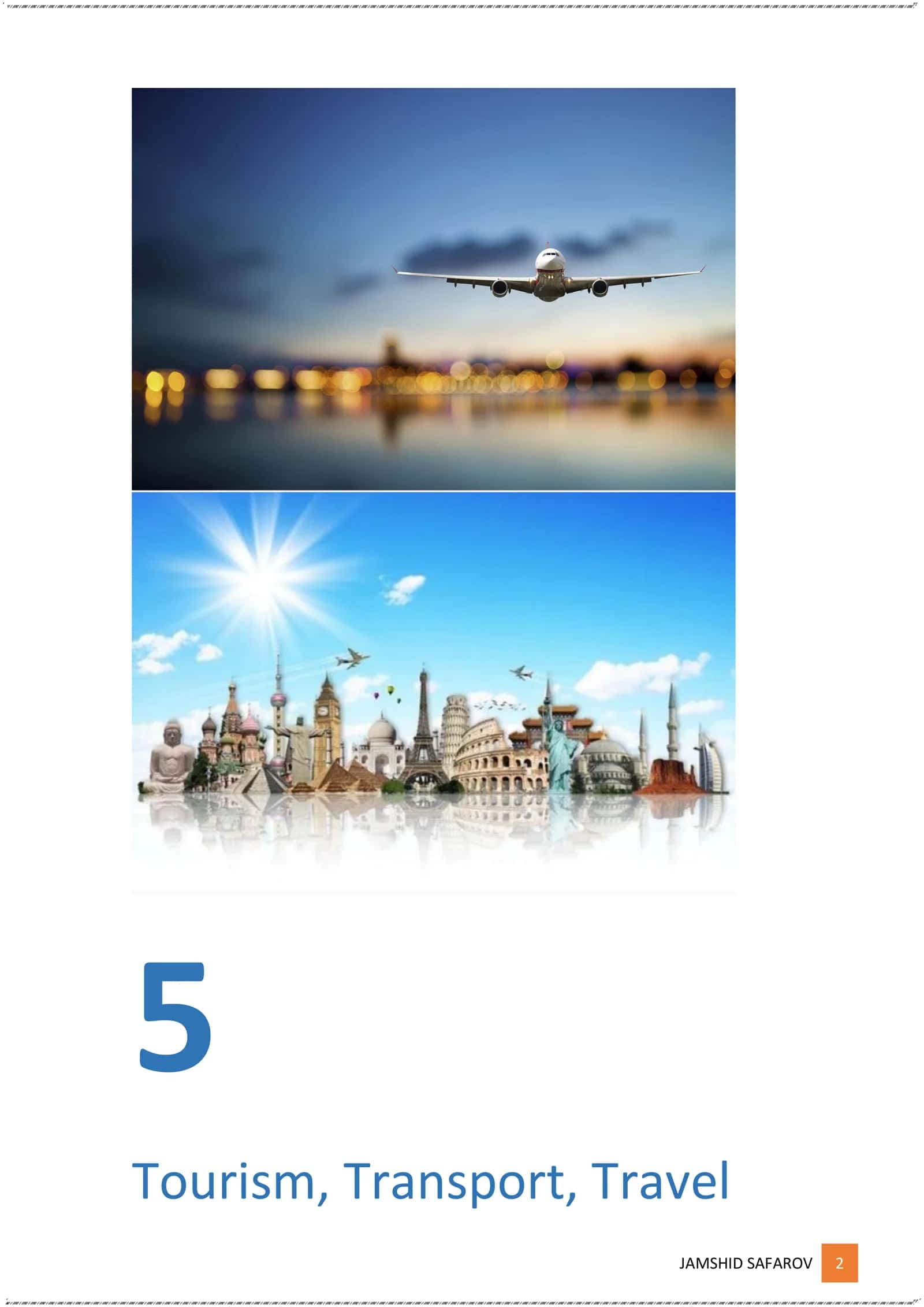 Tourism Vocabulary in pictures 2