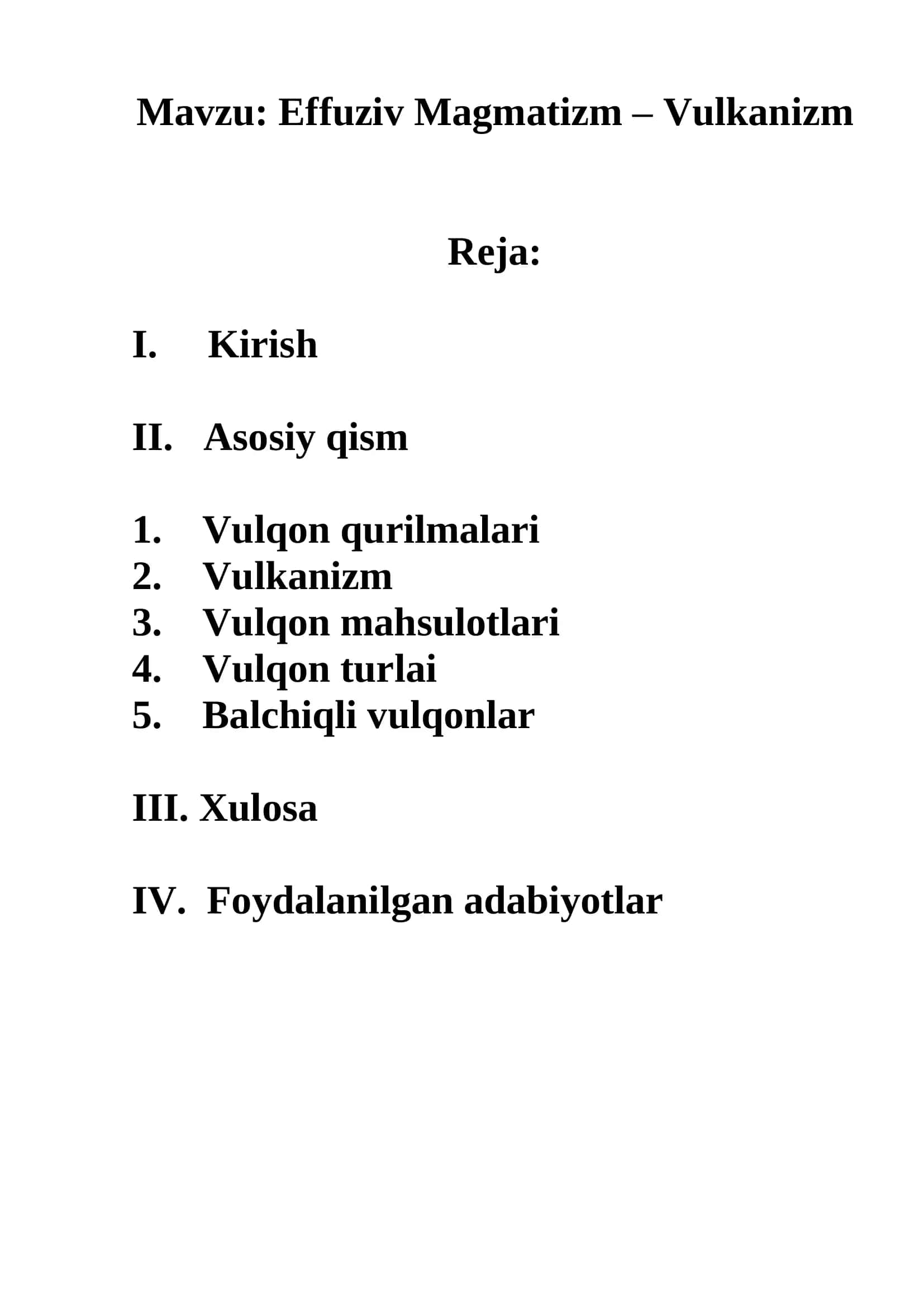 Effuziv Magmatizm – Vulkanizm 2