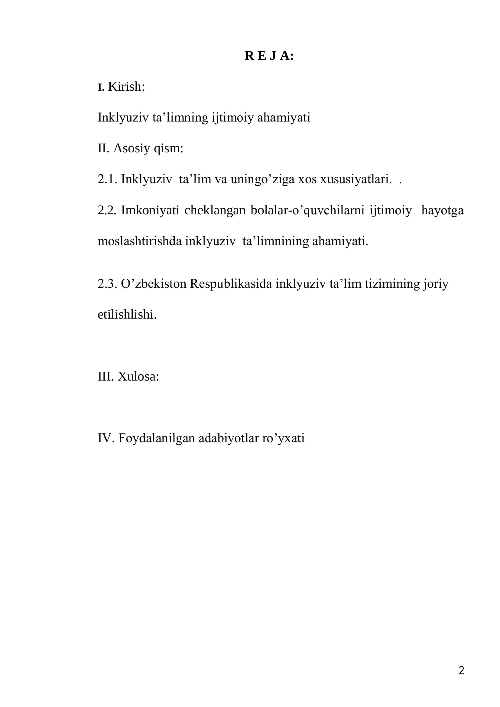 INKLYUZIV VA INTEGRASION TA’LIM MOHIYATI 2