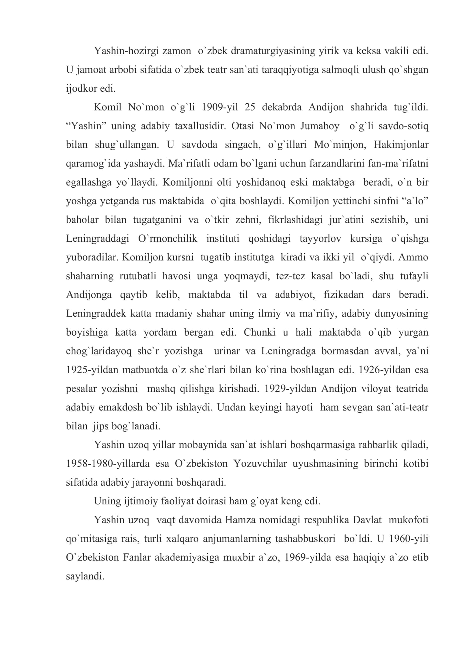 Komil Yashin 2