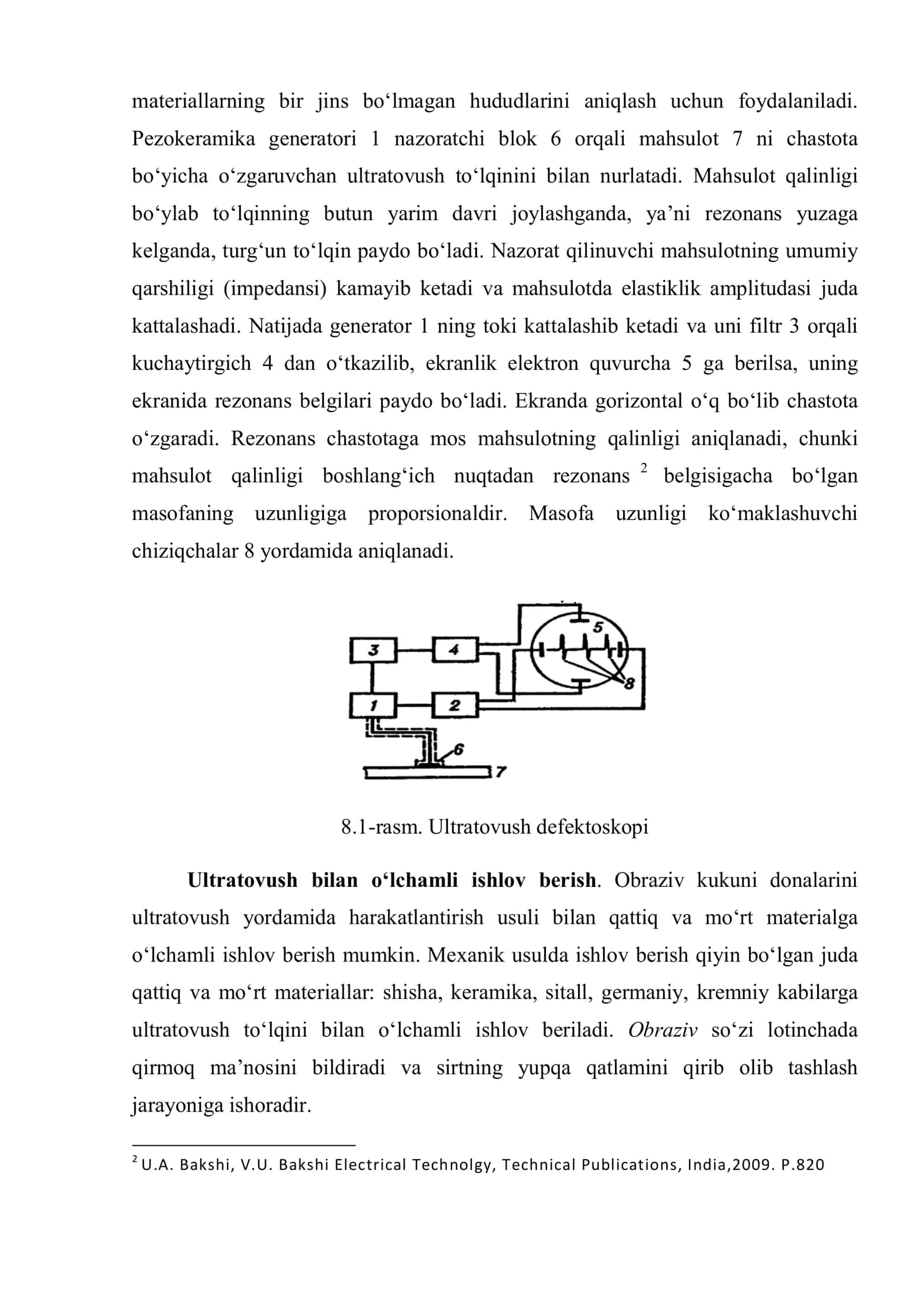 Ultratovush bilan materiallarga ishlov berish 2