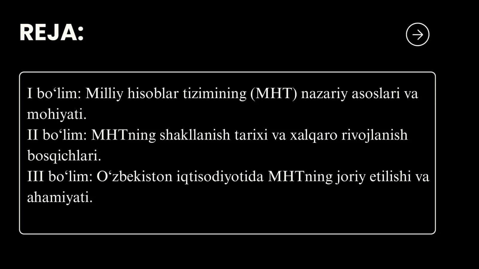 Milliy Hisoblar Tizimi Va Ahamiyati 2