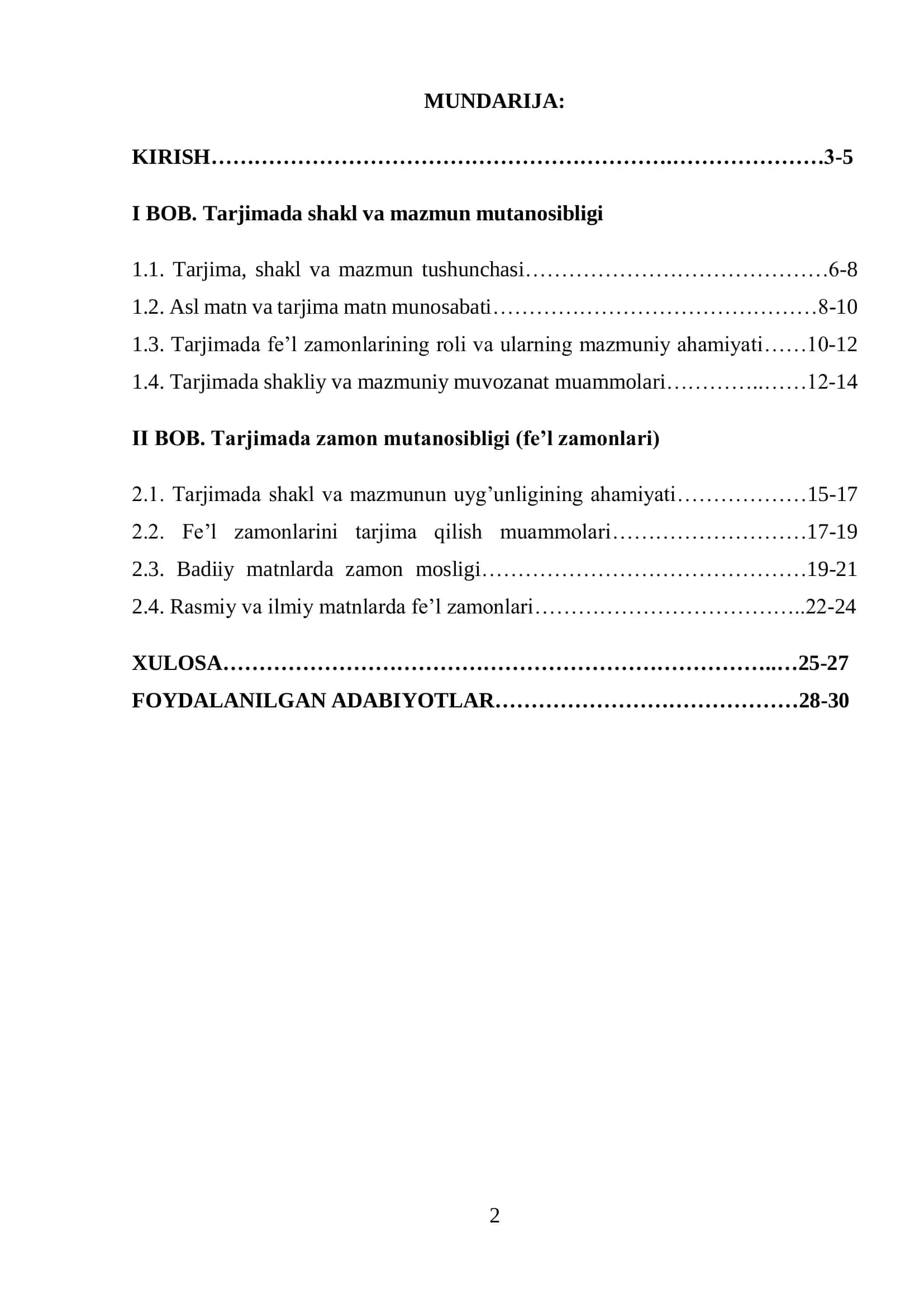 Tarjimada shakl va mazmun mutanosibligi 2