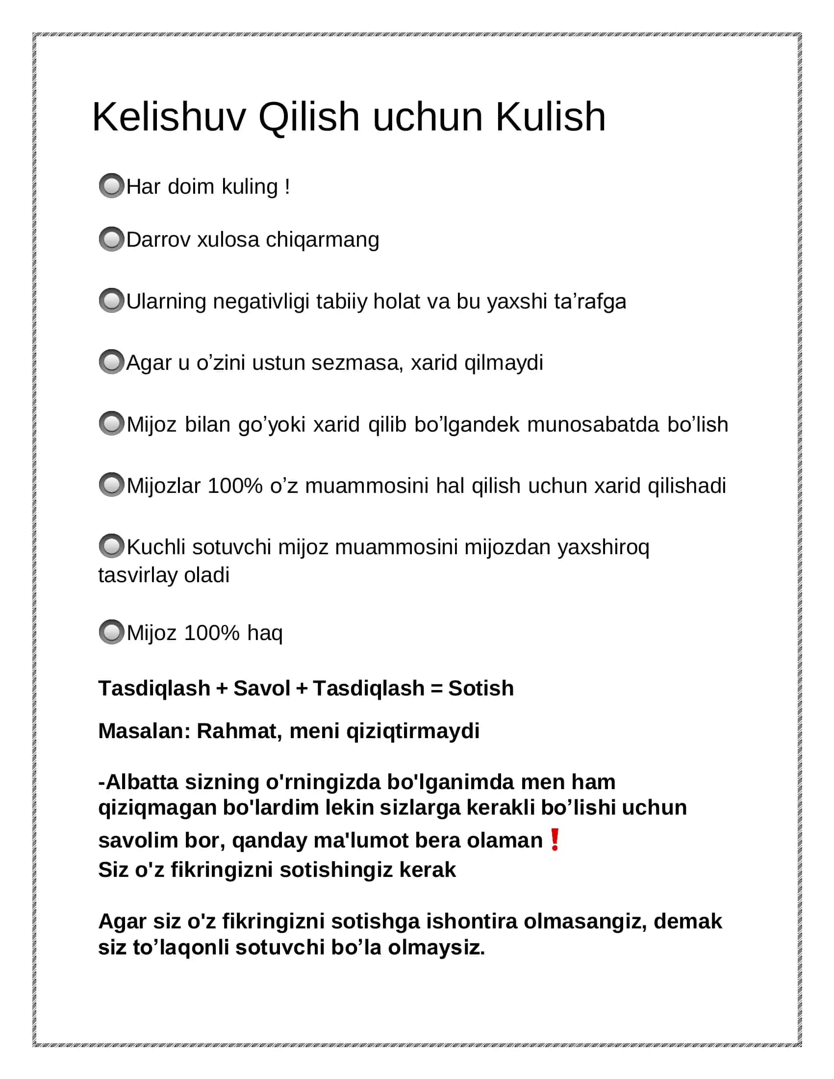 Sotuv texnikalari 2