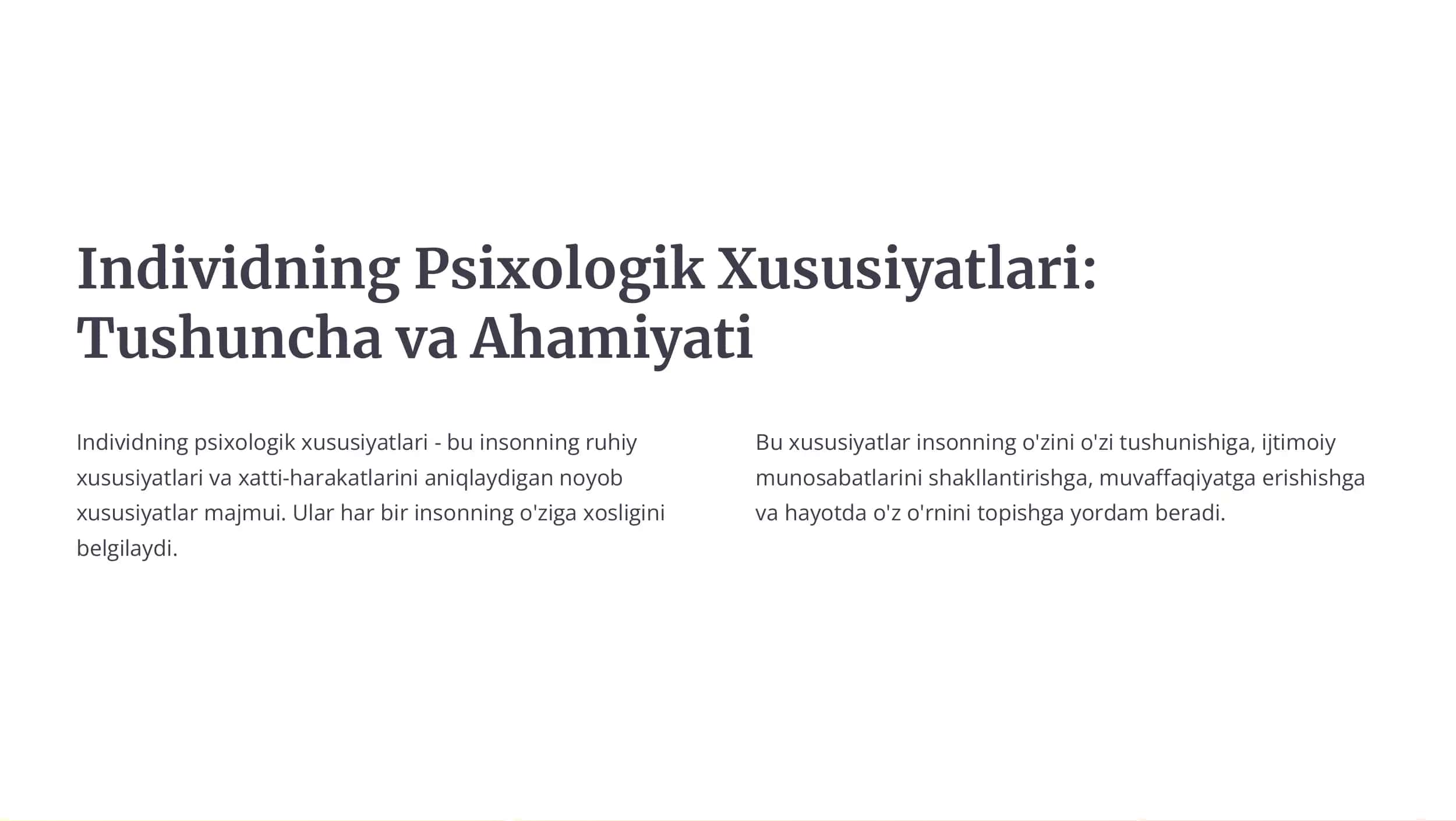 Individning Psixologik Xususiyatlari 2