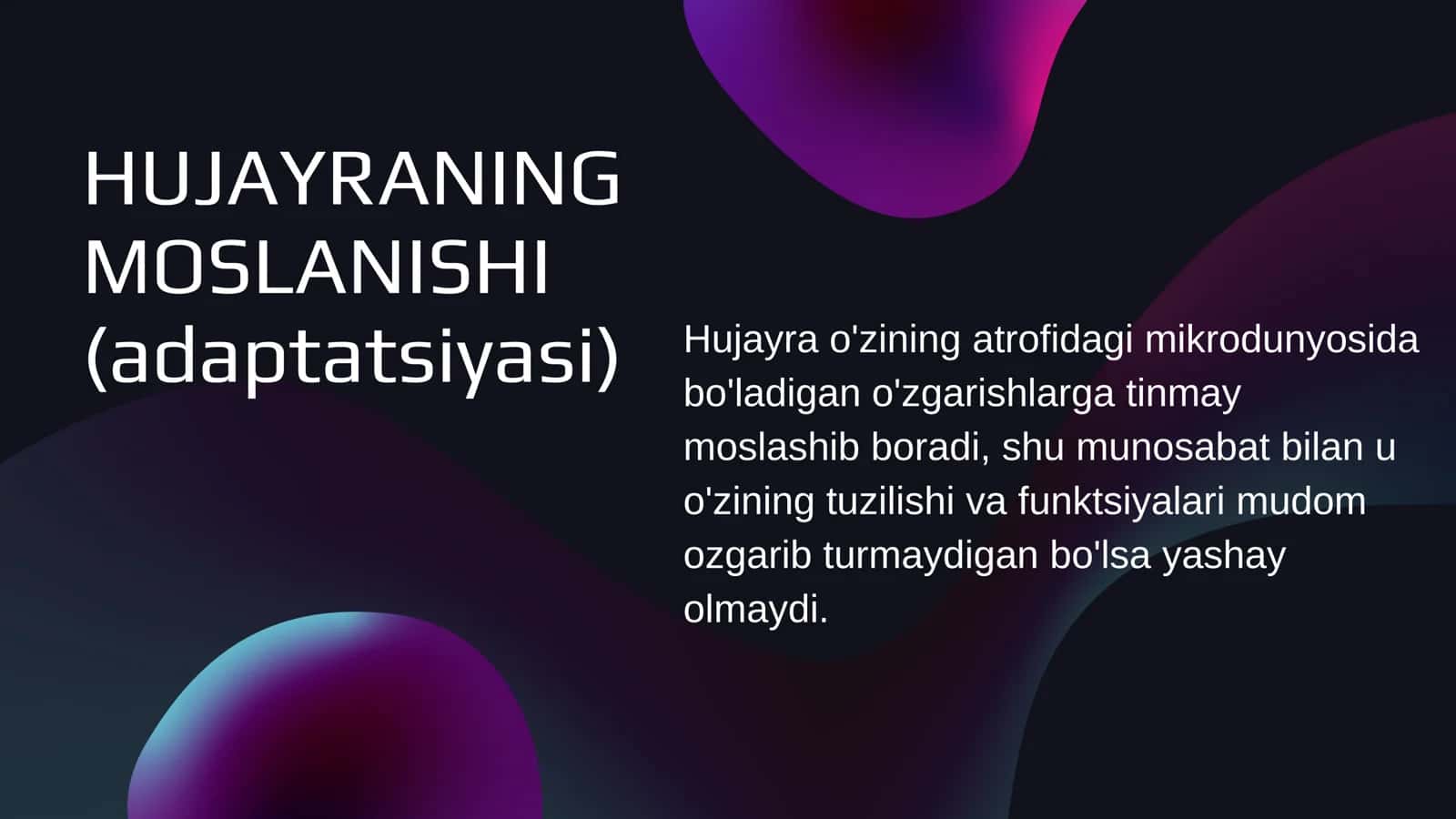 Hujayra va toʻqimalarning moslashuv reaksiyalari 2