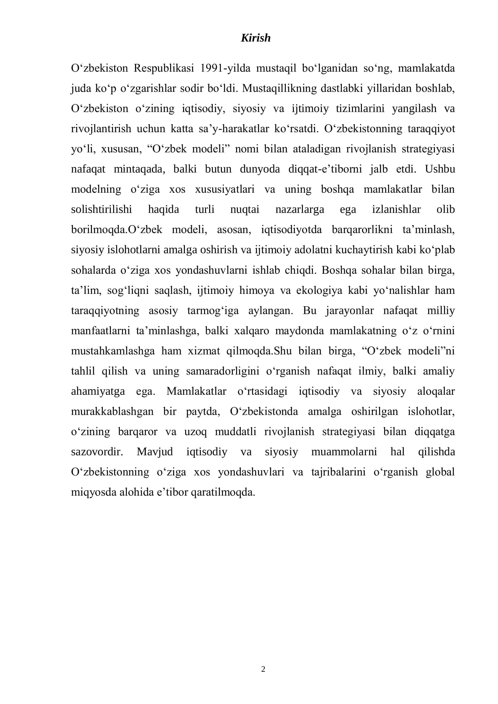 O‘zbek modeli 2