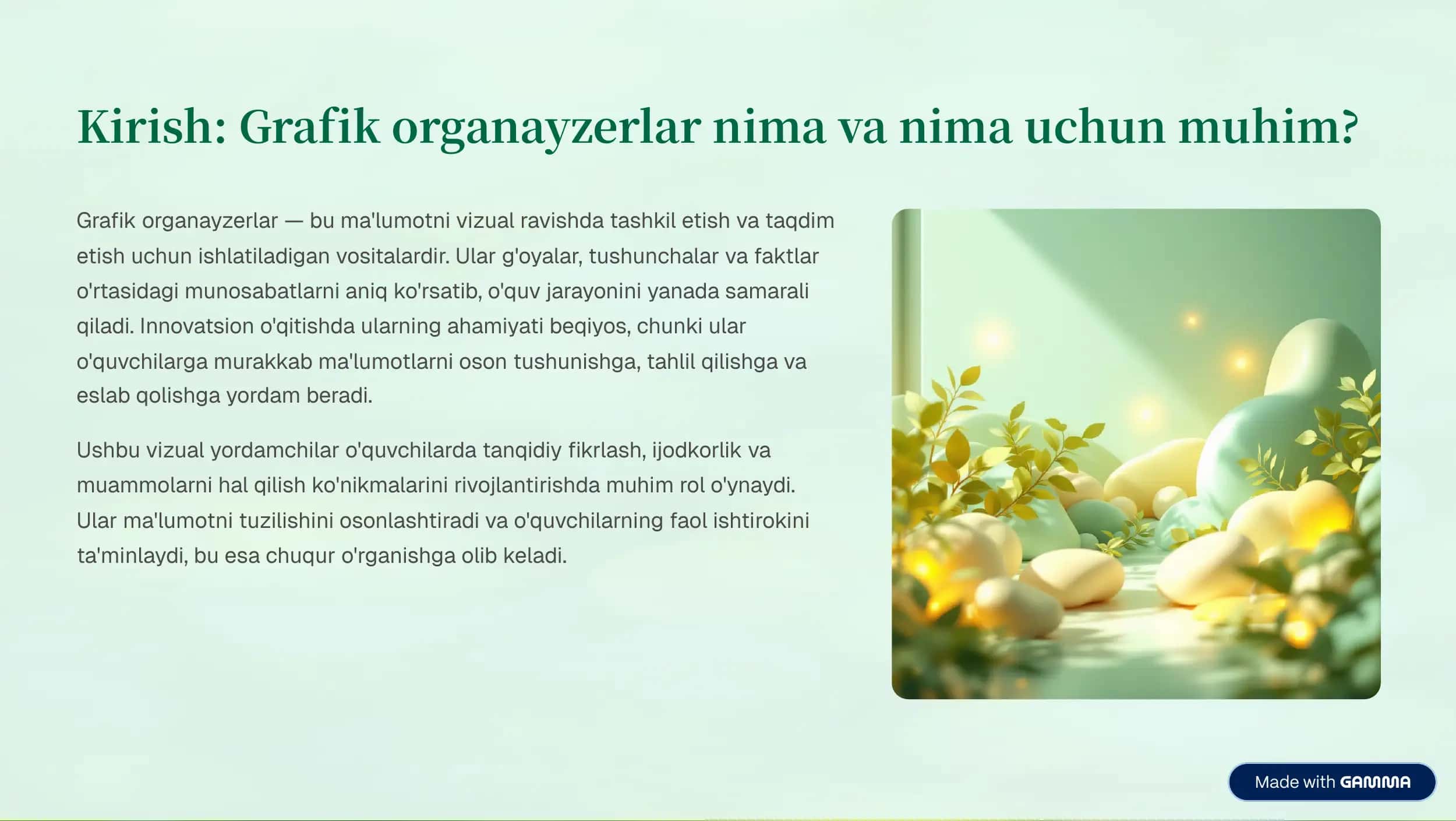 Grafik organayzerlar 2