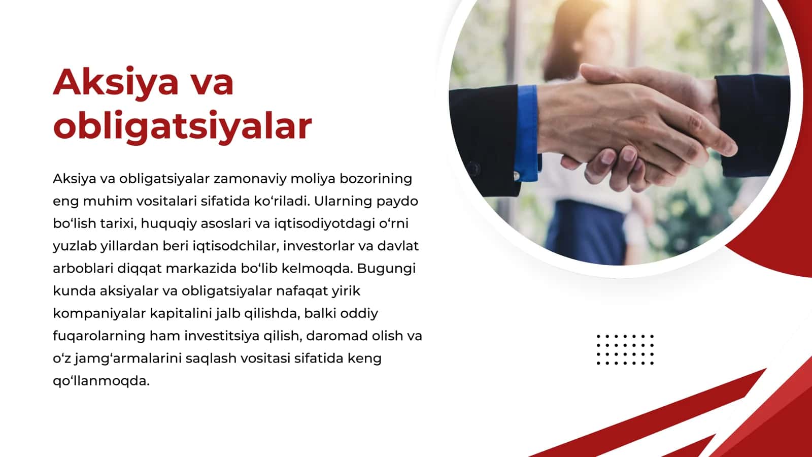 Aksiya va obligatsiyalar 2