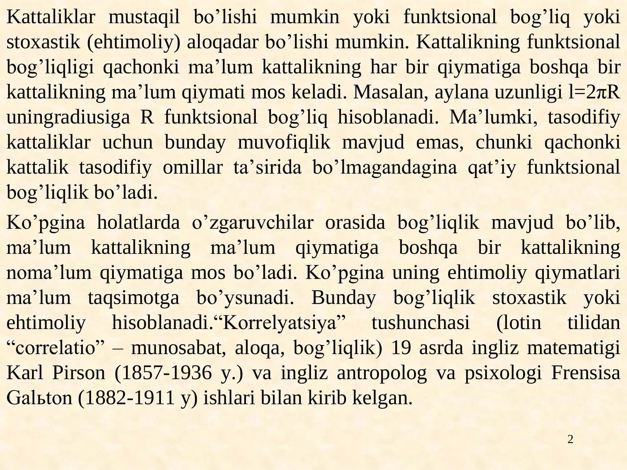 Korrelyatsiya tahlili 2