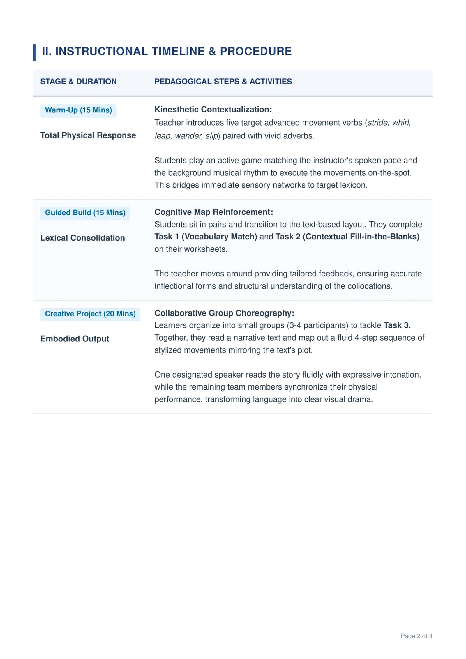 EMBODIED ENGLISH: THE KINETHIC APPROACH 2
