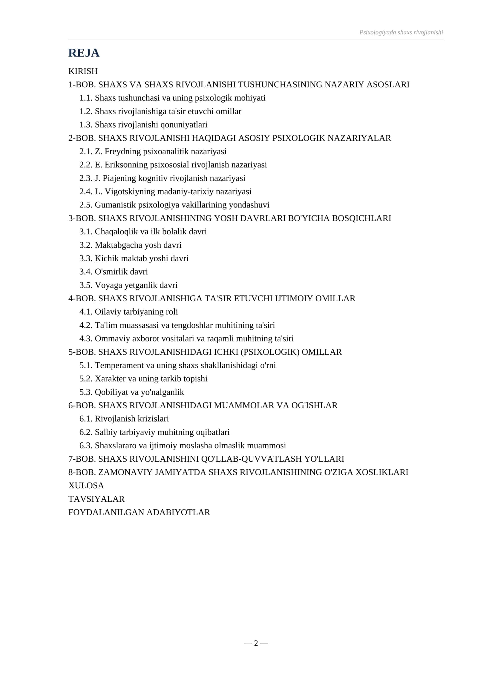 REFERAT PSIXOLOGIYADA SHAXS RIVOJLANISHI 2