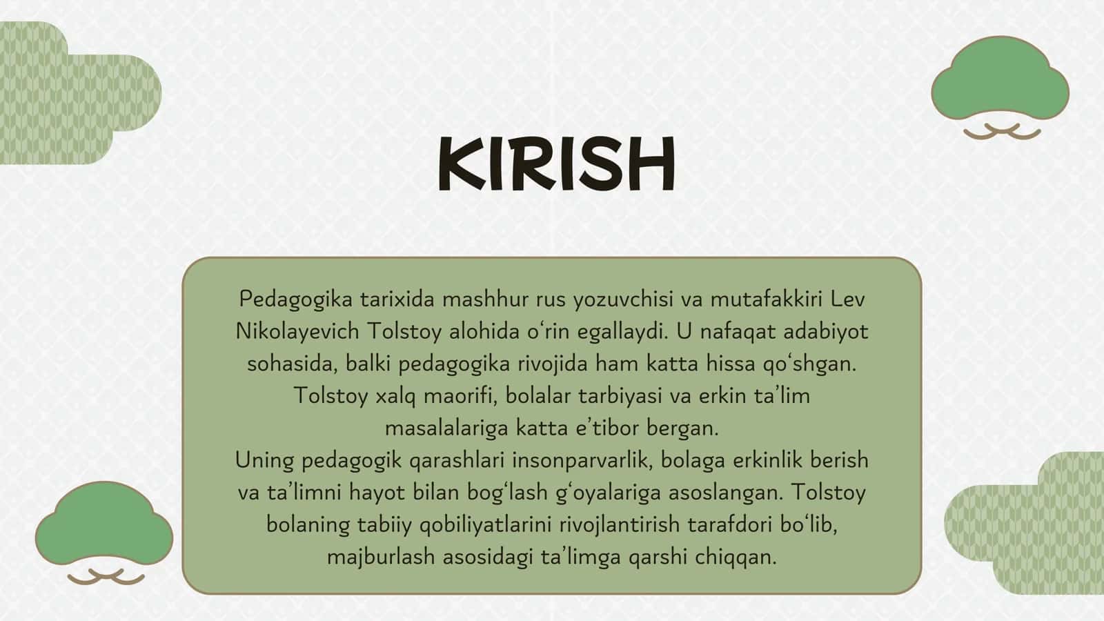 L.N.TOLSTOYNING PEDAGOGIK QARASHLARI 2
