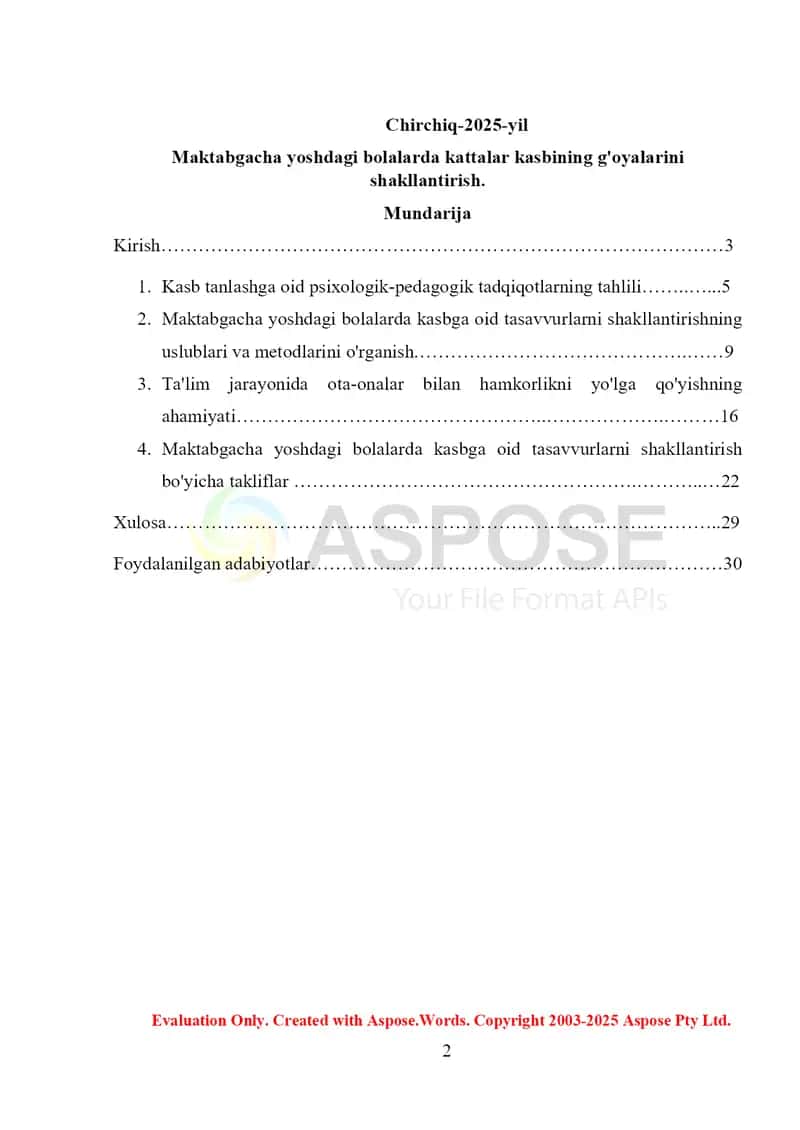 Kattalar kasbining g'oyalarini shakllantirish 2