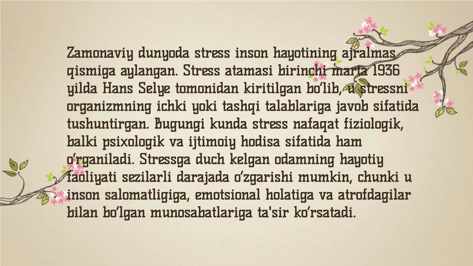 Stress psixologiyasi 2