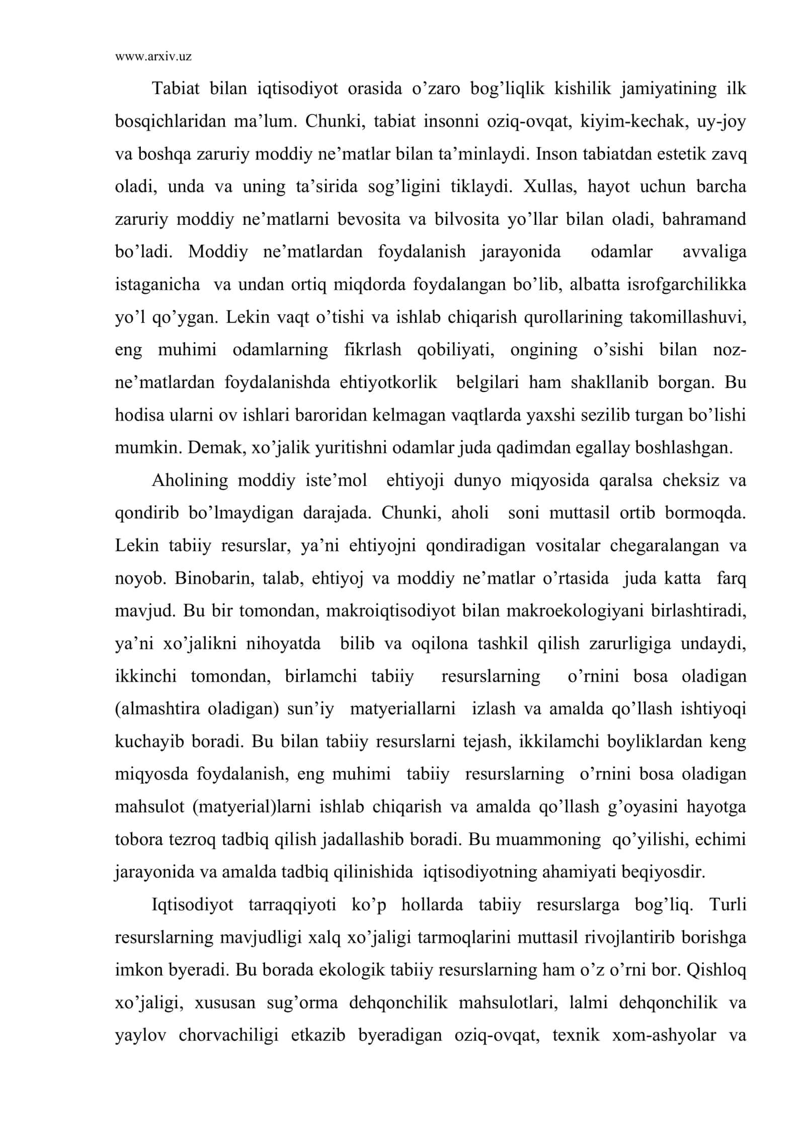 Ekologiya va iqtisodiyot 2