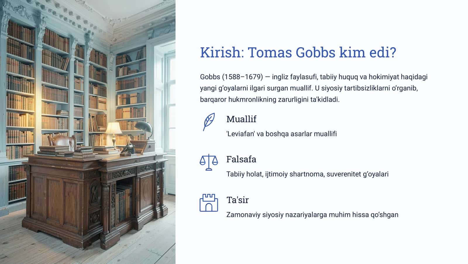 Tomas Gobbs Hayoti va Falsafasi 2