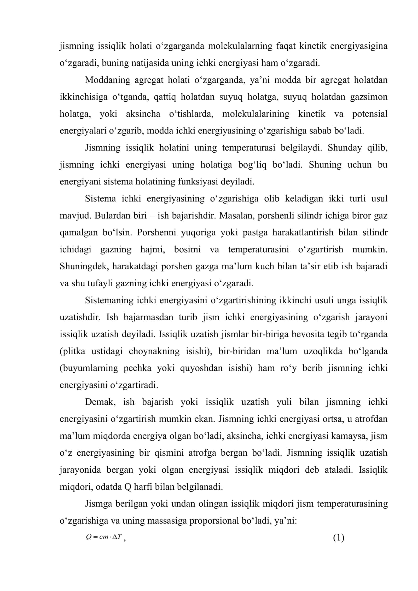 Termodinamika asoslari 2