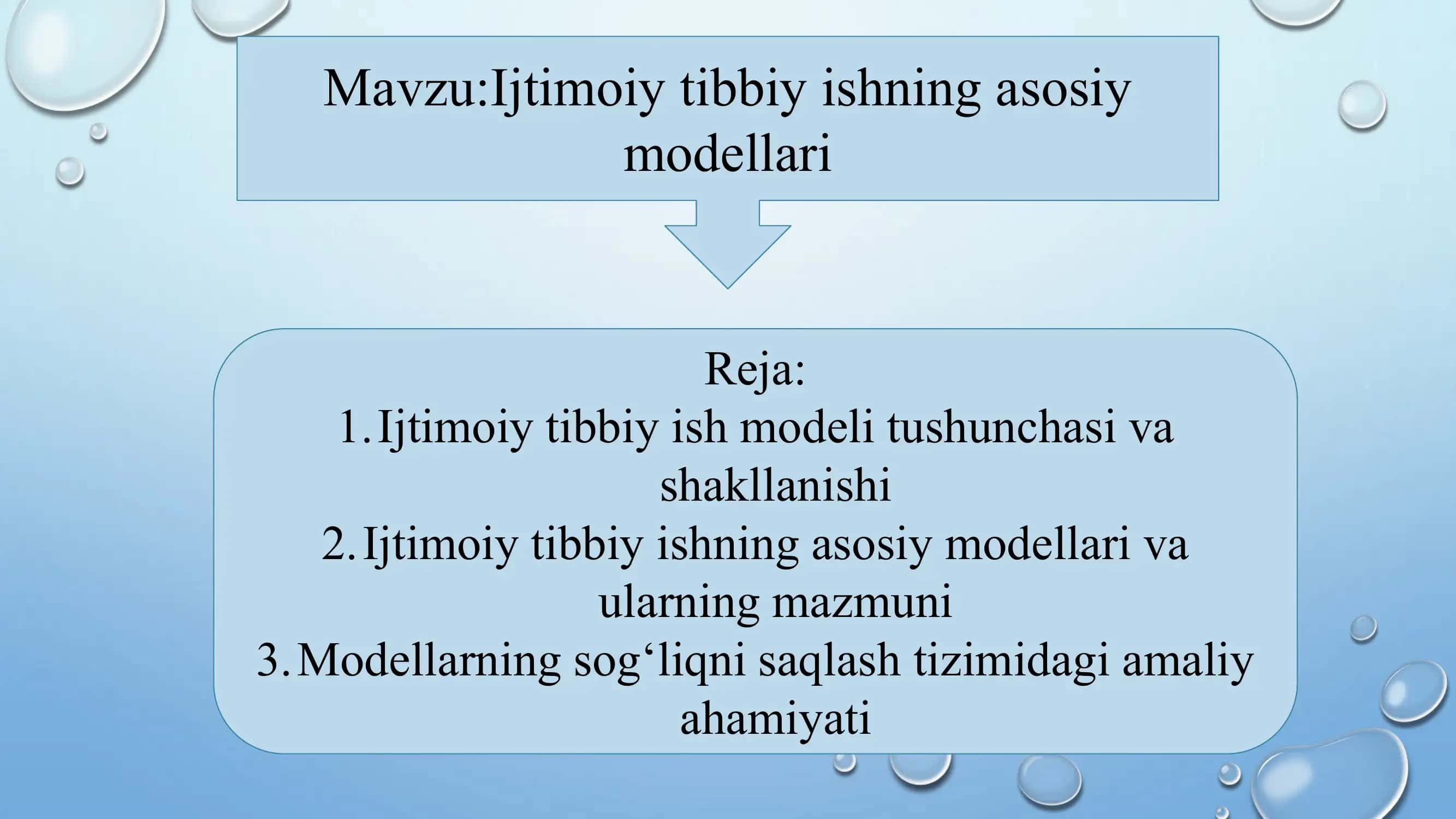 Ijtimoiy tibbiy ishning asosiy modellari 2