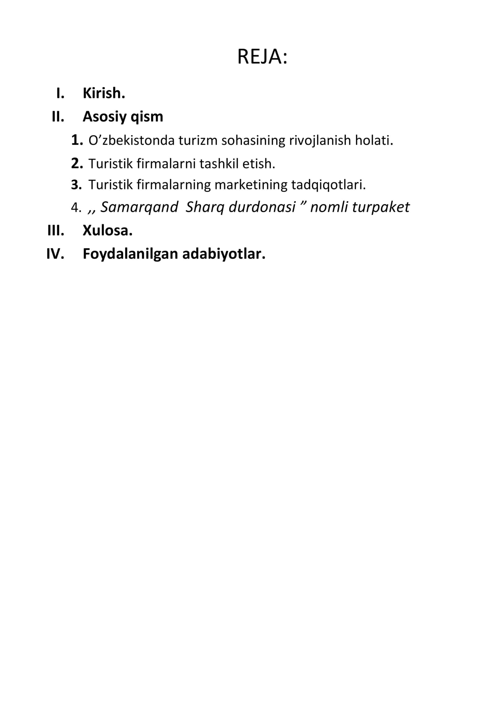 O’zbekistonda turizm sohasining rivojlanishi 2