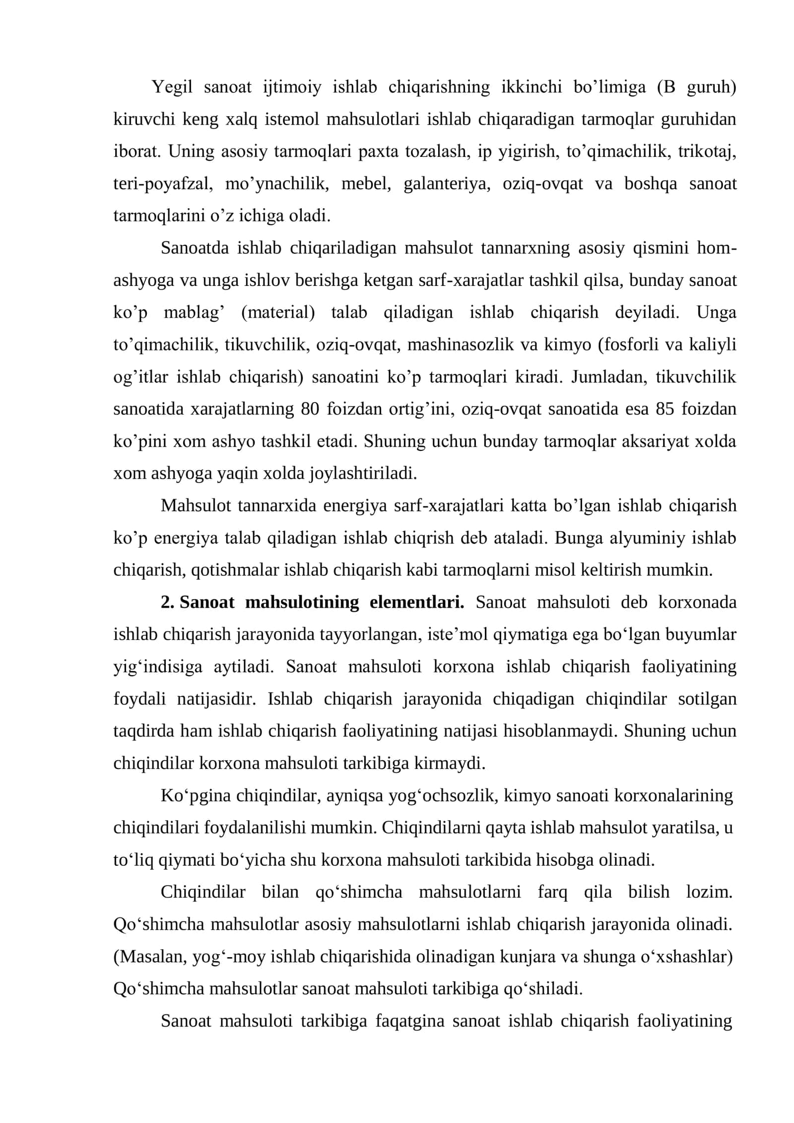 SANOAT STATISTIKASI 2