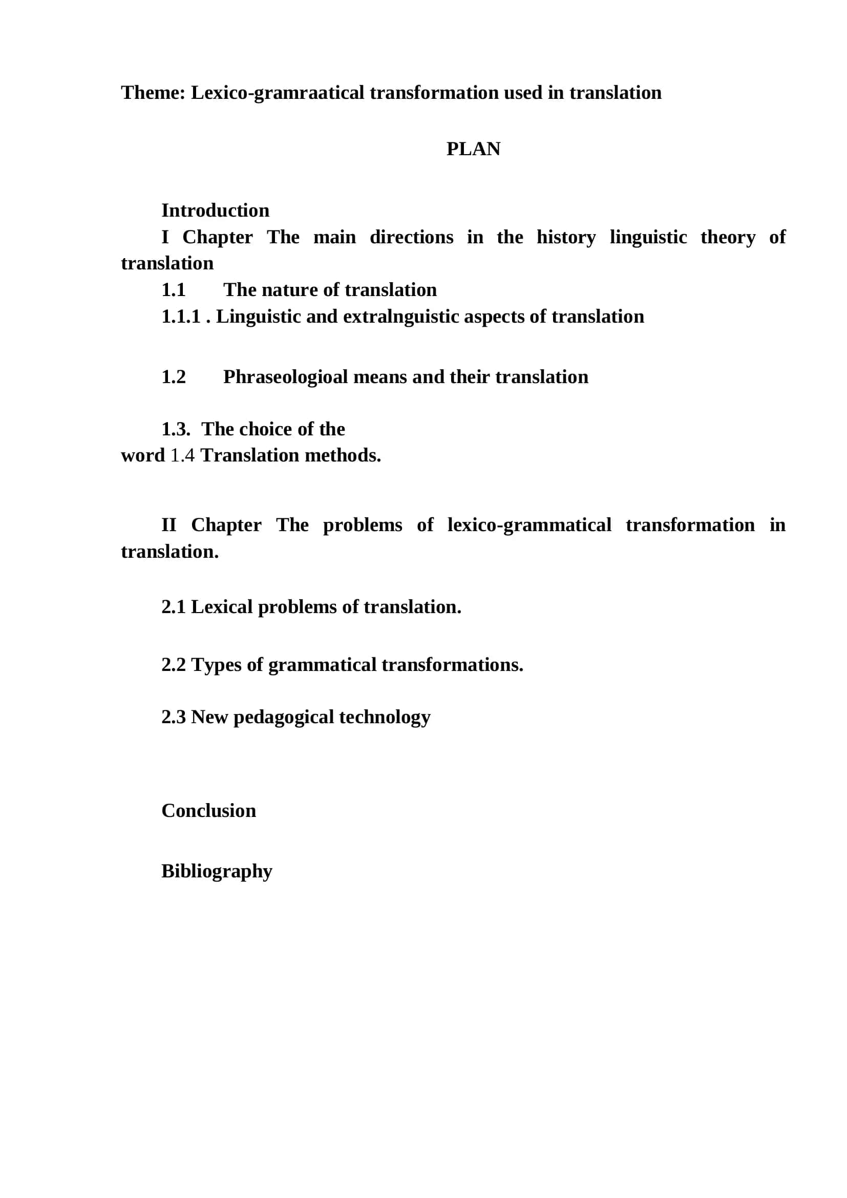 Lexico-gramraatical transformation used in translation 2