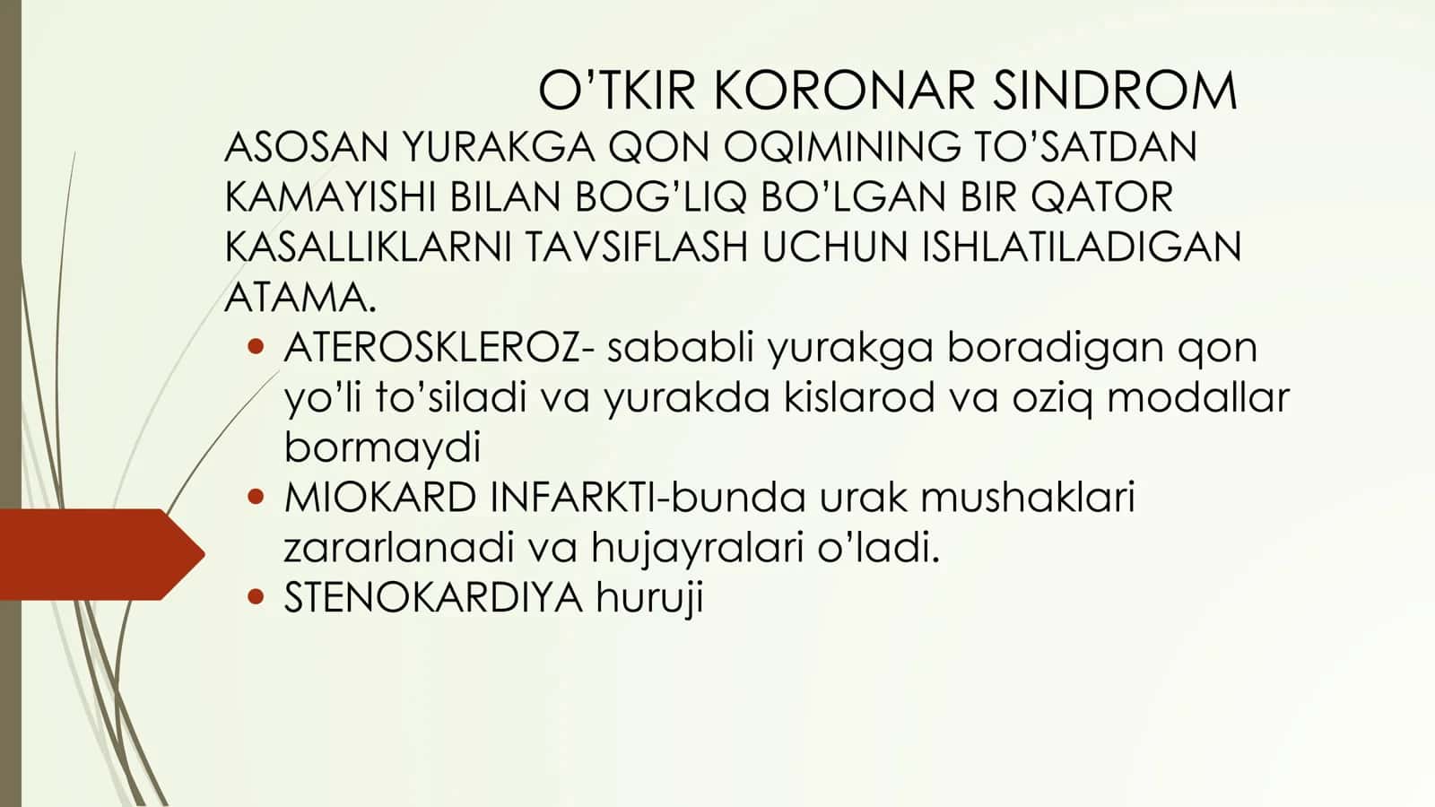 O’TKIR KORANAR SINDROM 2