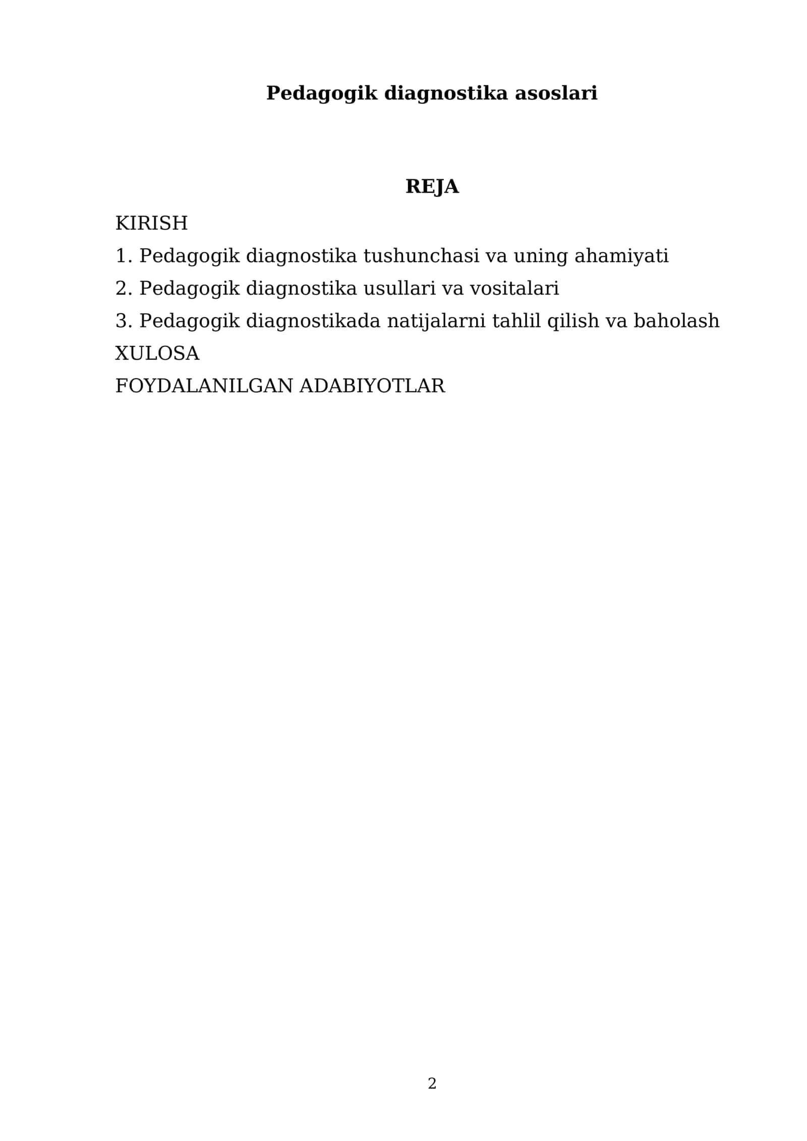 Pedagogik diagnostika asoslari 2