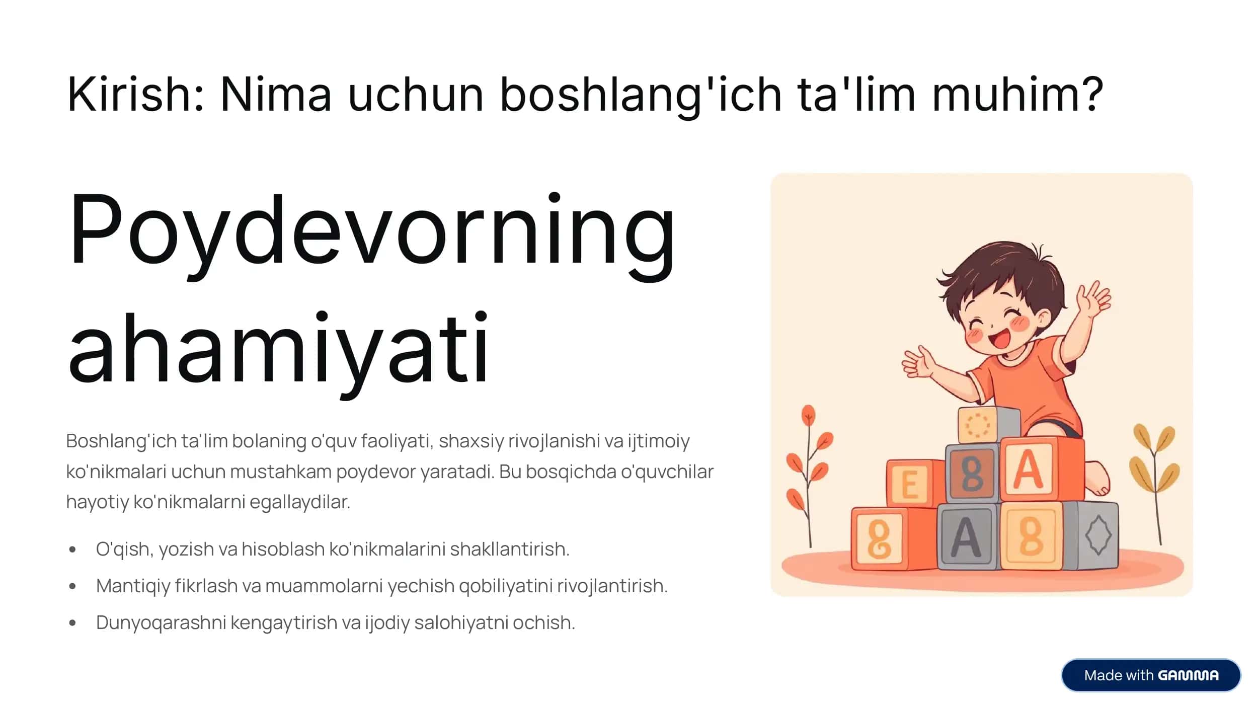 Boshlang'ich Ta'lim Mazmuni va Tamoyillari 2