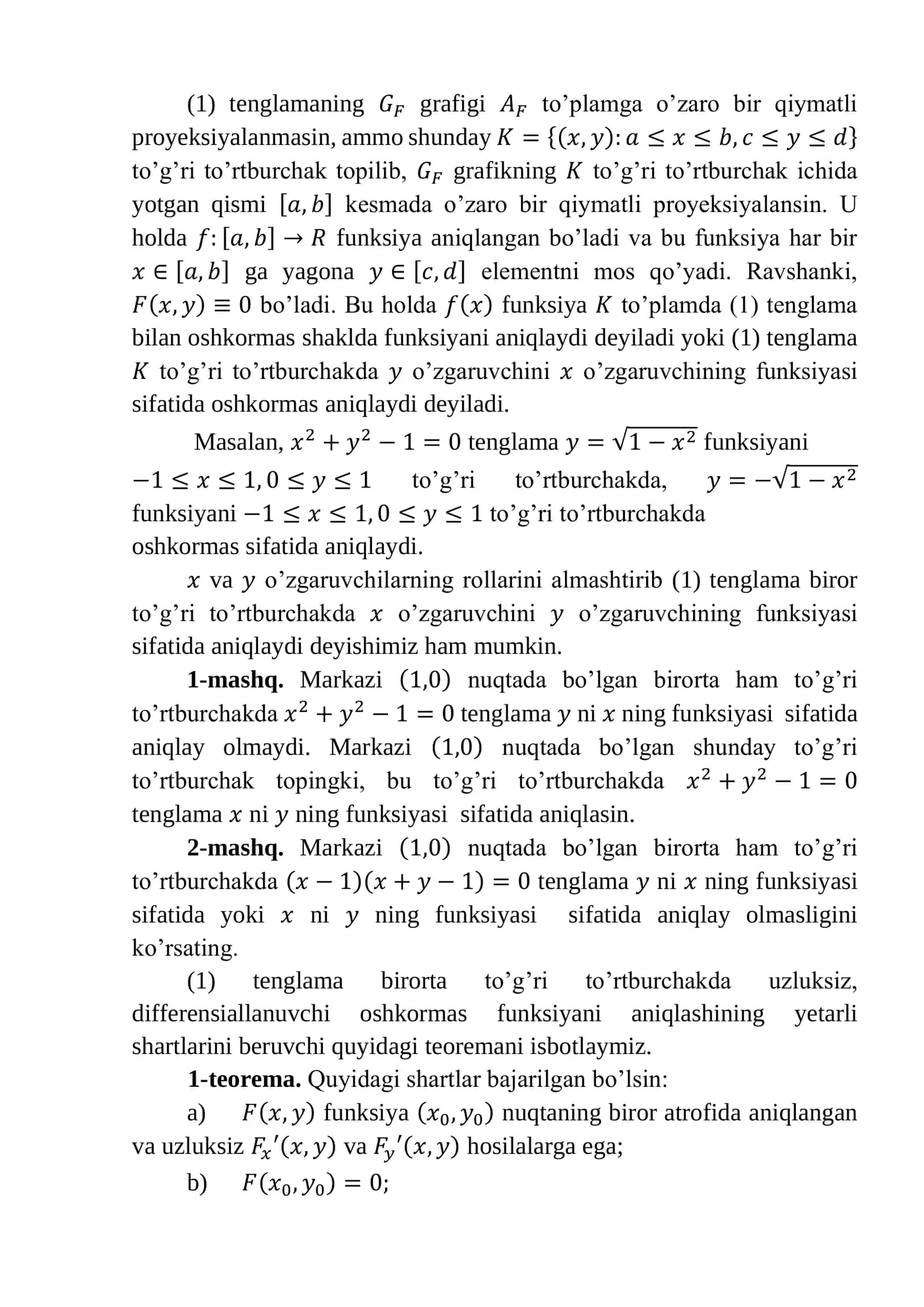 Oshkormas funksiyalar 2