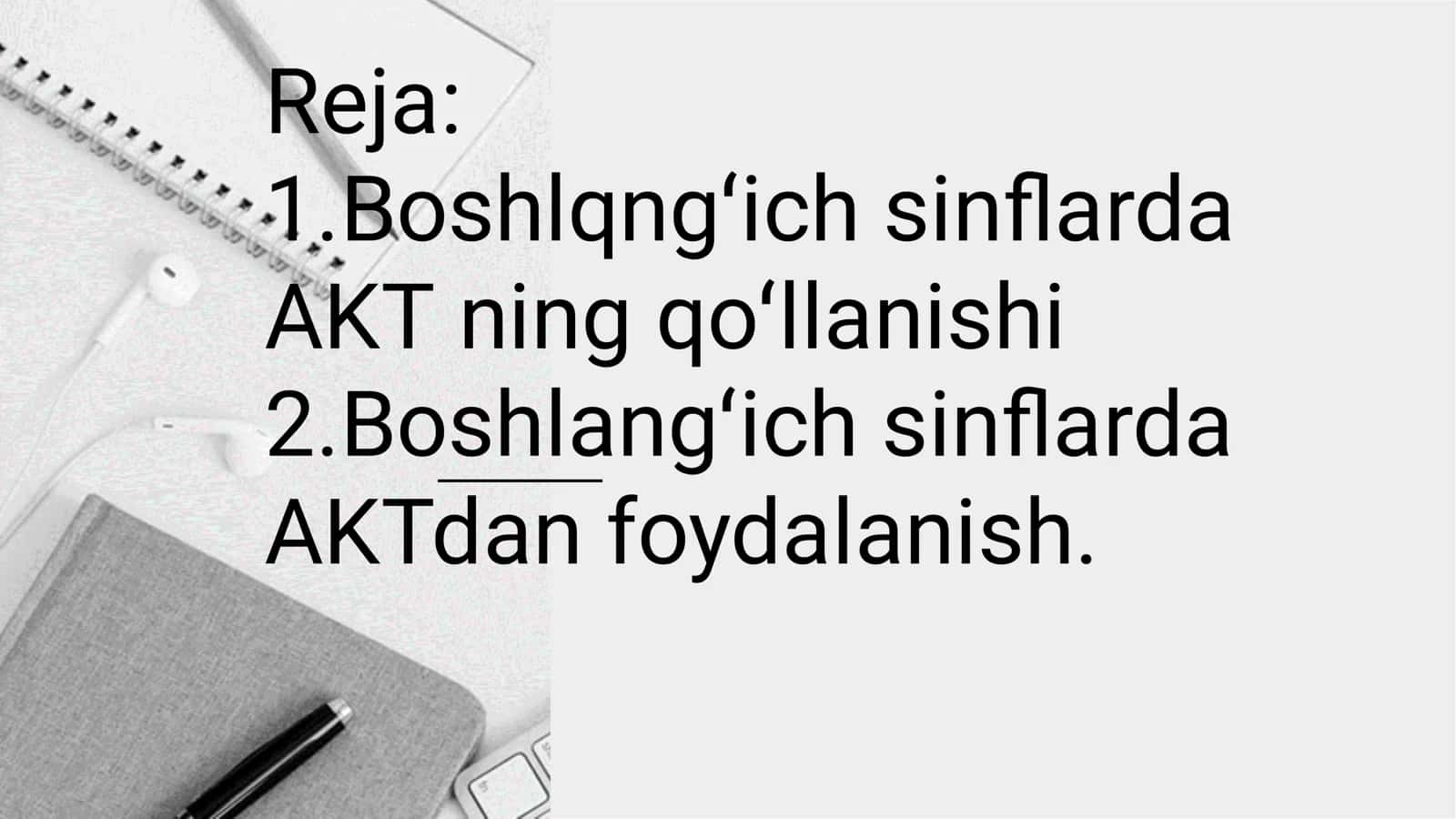 Boshlangʻich sinﬂarda AKT 2
