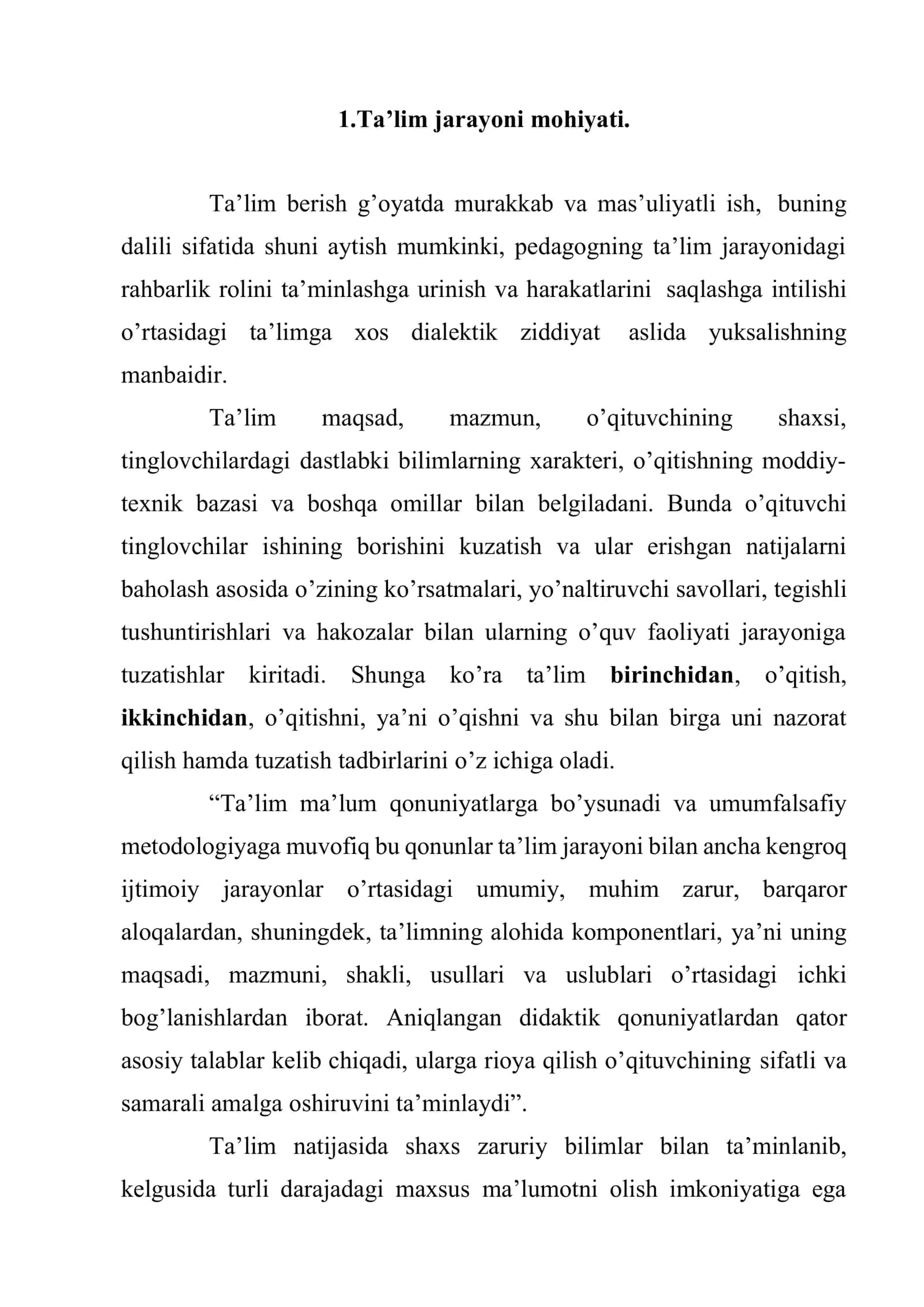 Ta’lim qonuniyatlari va tamoyillari 2