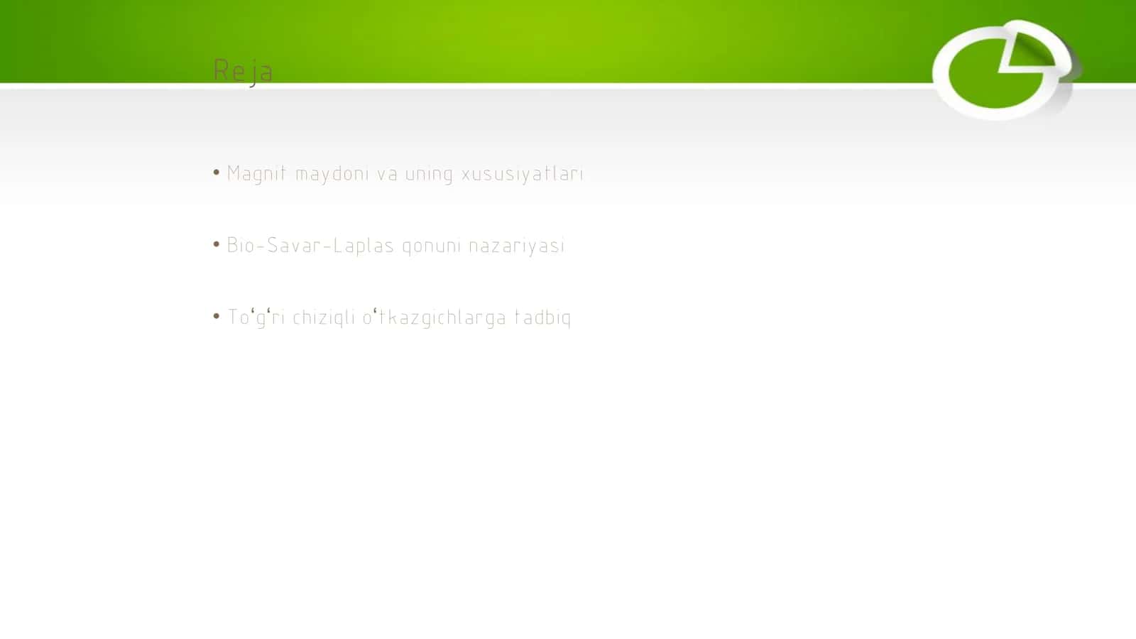 Magnit Maydoni va Bio-Savar-Laplas Qonuni 2