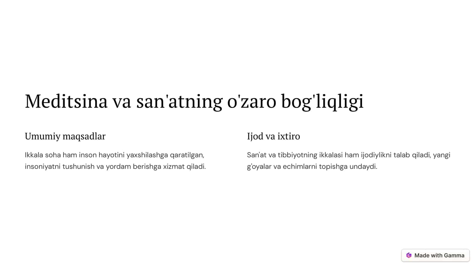 Meditsina va san'at 2