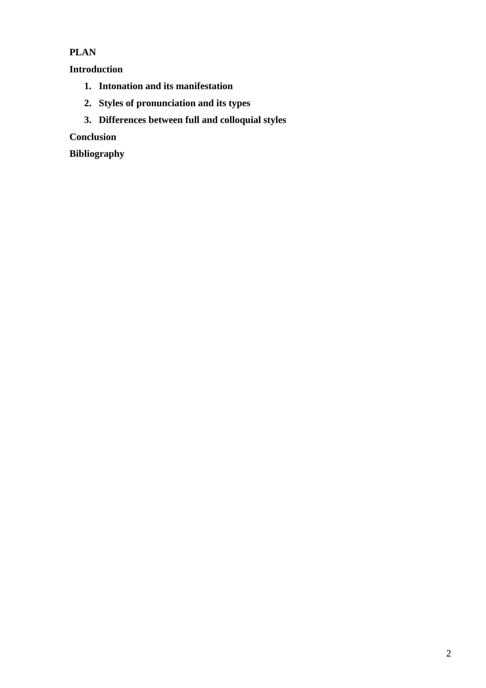 Course Paper on "The Marked Differences Between Full and Colloquial Styles" 2